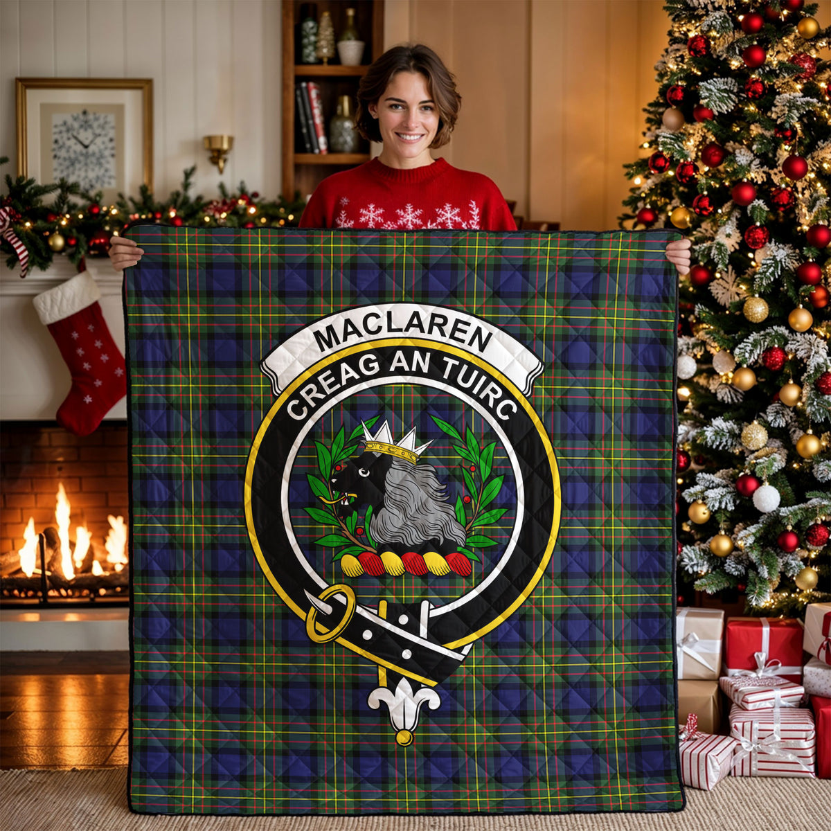 MacLaren Modern Tartan Crest Quilt