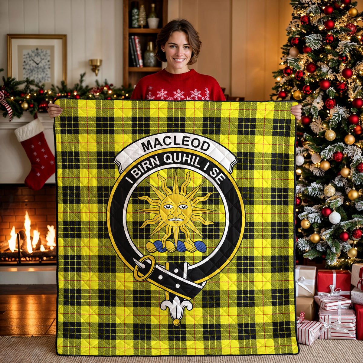 MacLeod of Lewis Modern Tartan Crest Quilt