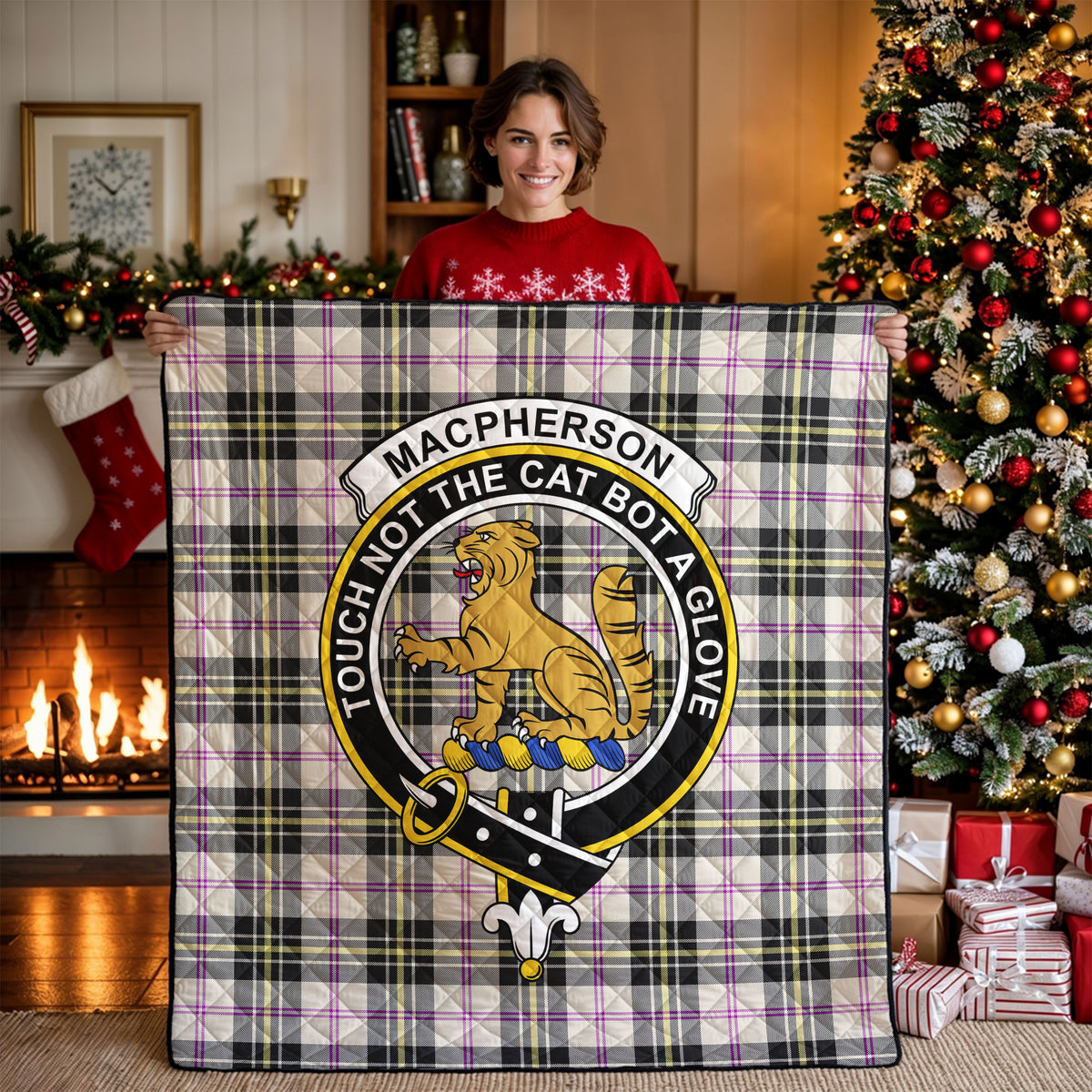 MacPherson Dress Ancient Tartan Crest Quilt