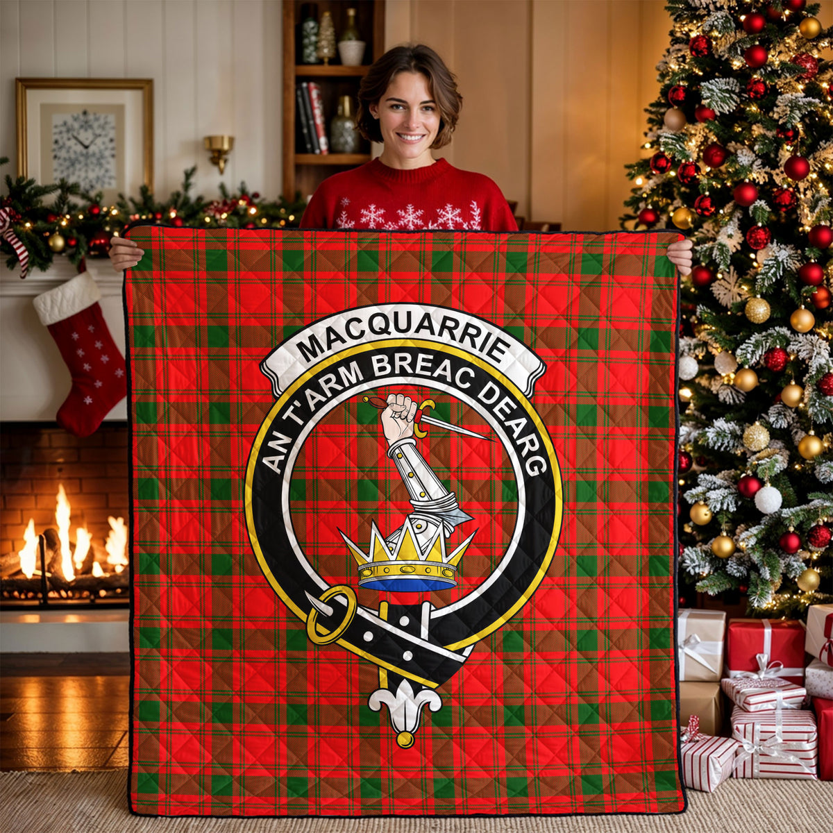 MacQuarrie Tartan Crest Quilt