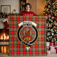 Makgill Tartan Crest Quilt