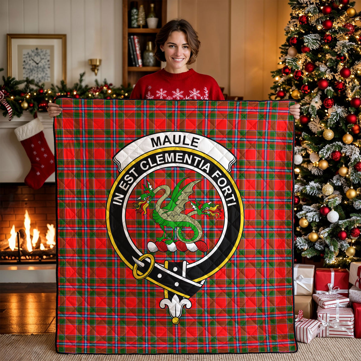 Maule Tartan Crest Quilt