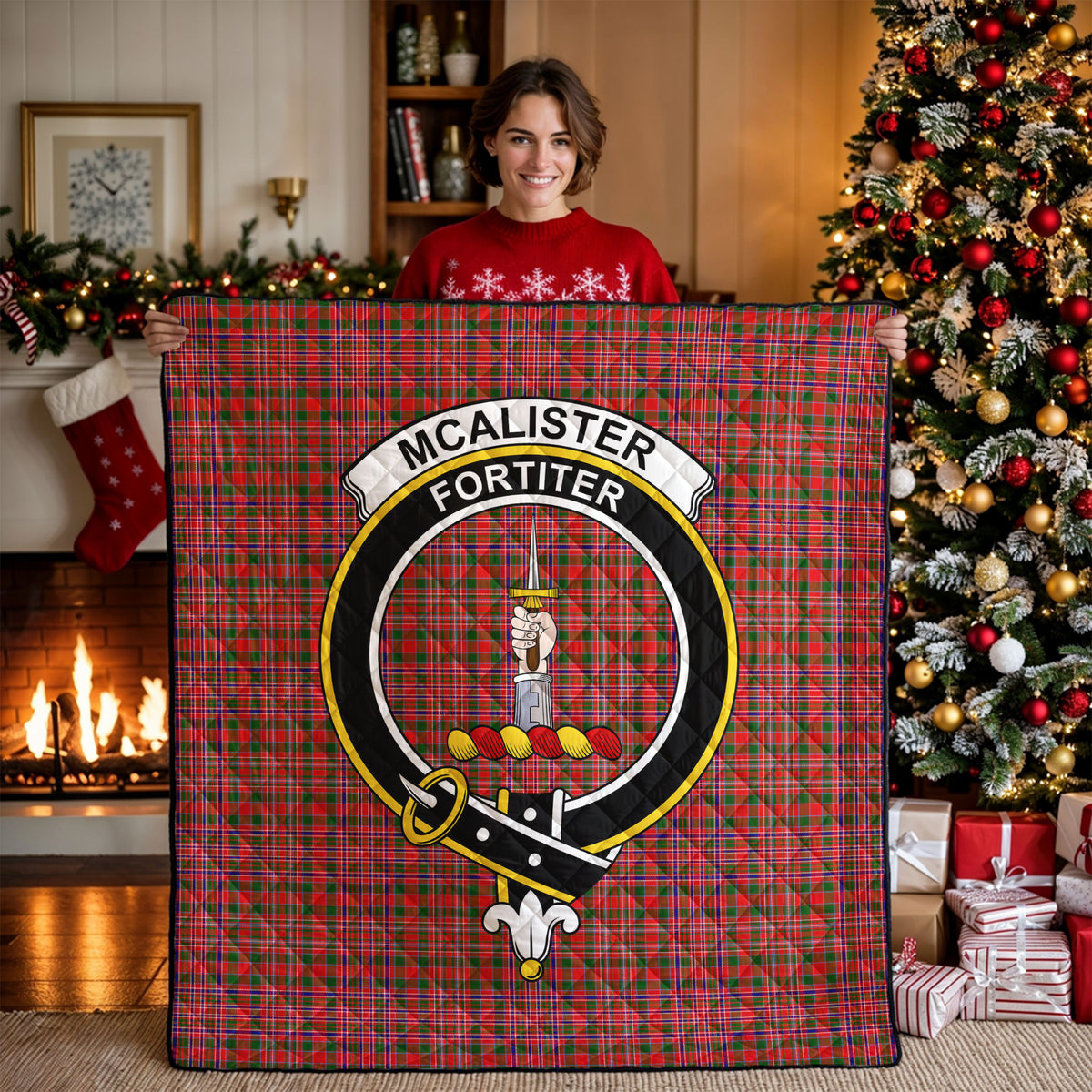 McAlister Modern Tartan Crest Quilt