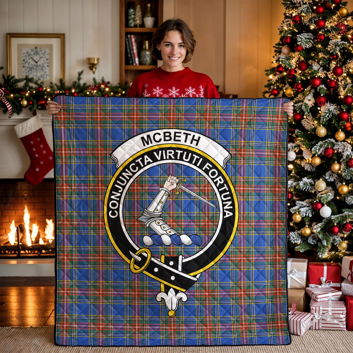 McBeth Ancient Tartan Crest Quilt