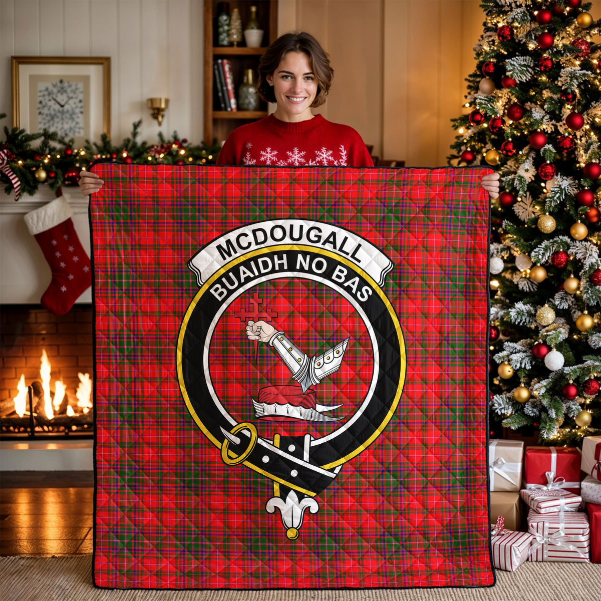 McDougall Modern Tartan Crest Quilt