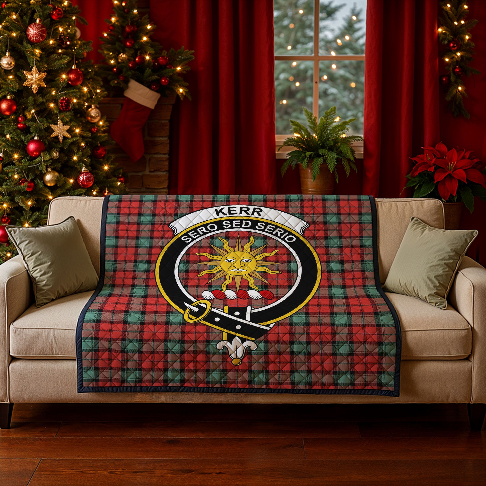 Kerr Ancient Tartan Crest Quilt