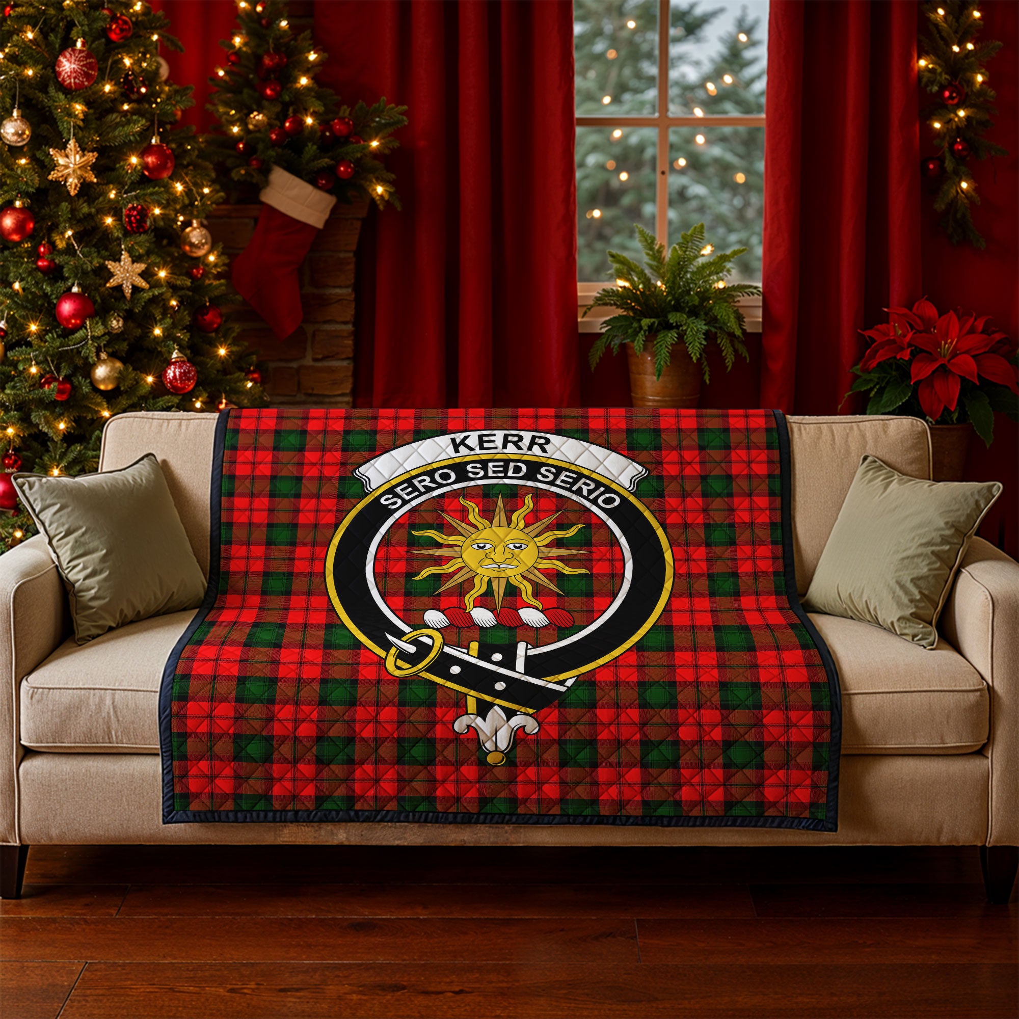 Kerr Modern Tartan Crest Quilt