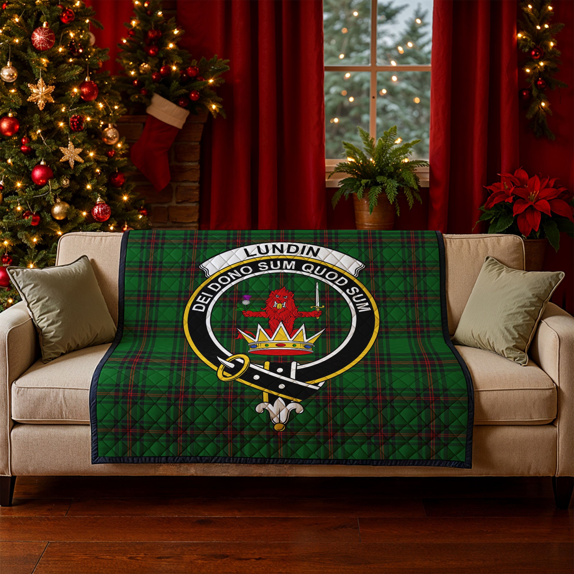 Lundin Tartan Crest Quilt