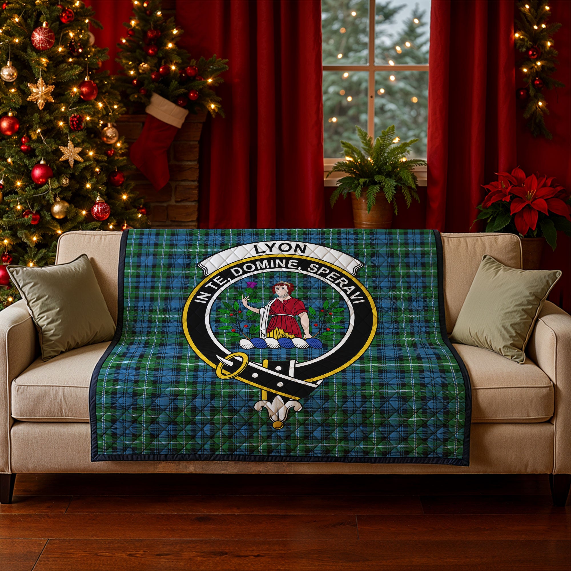 Lyon Tartan Crest Quilt