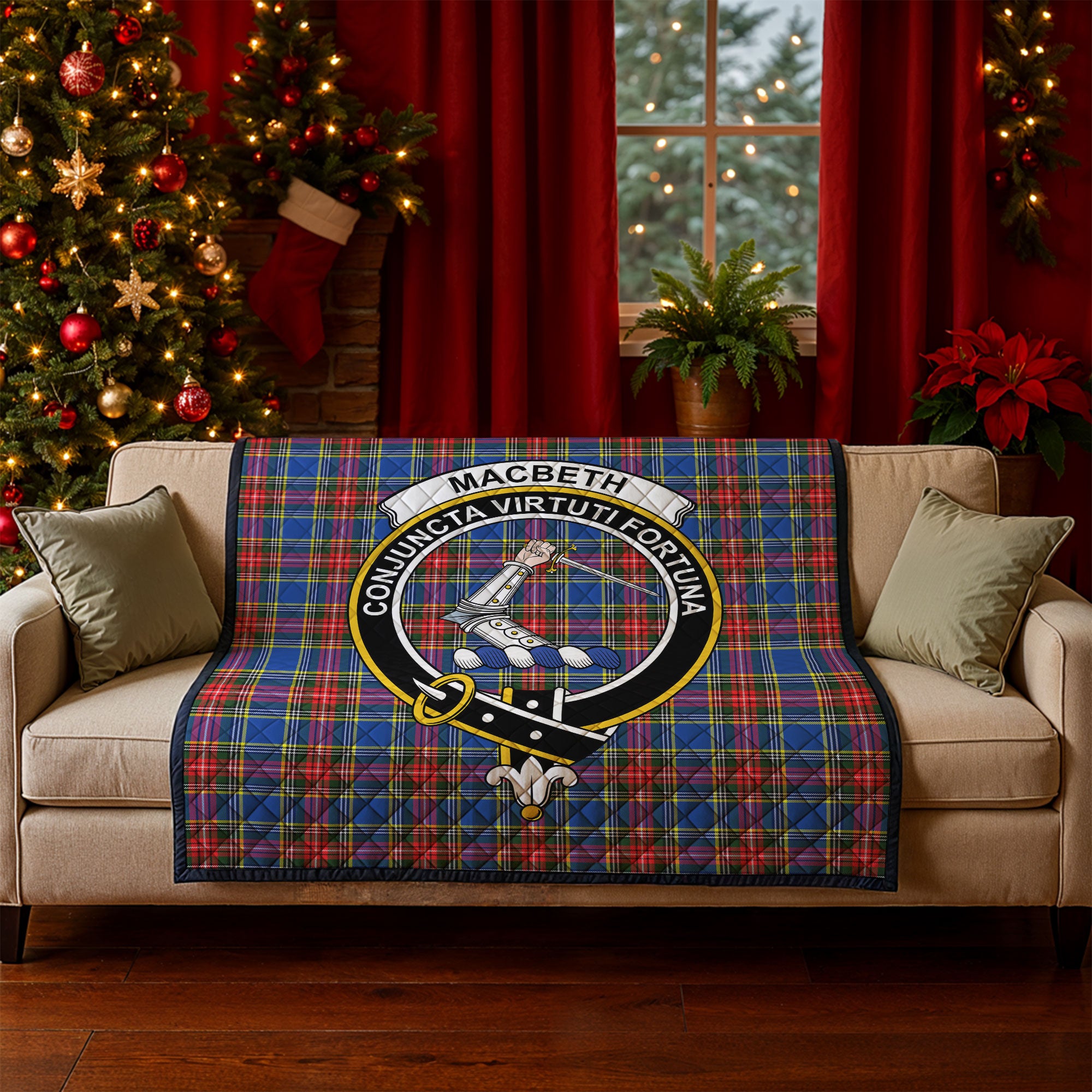MacBeth Modern Tartan Crest Quilt