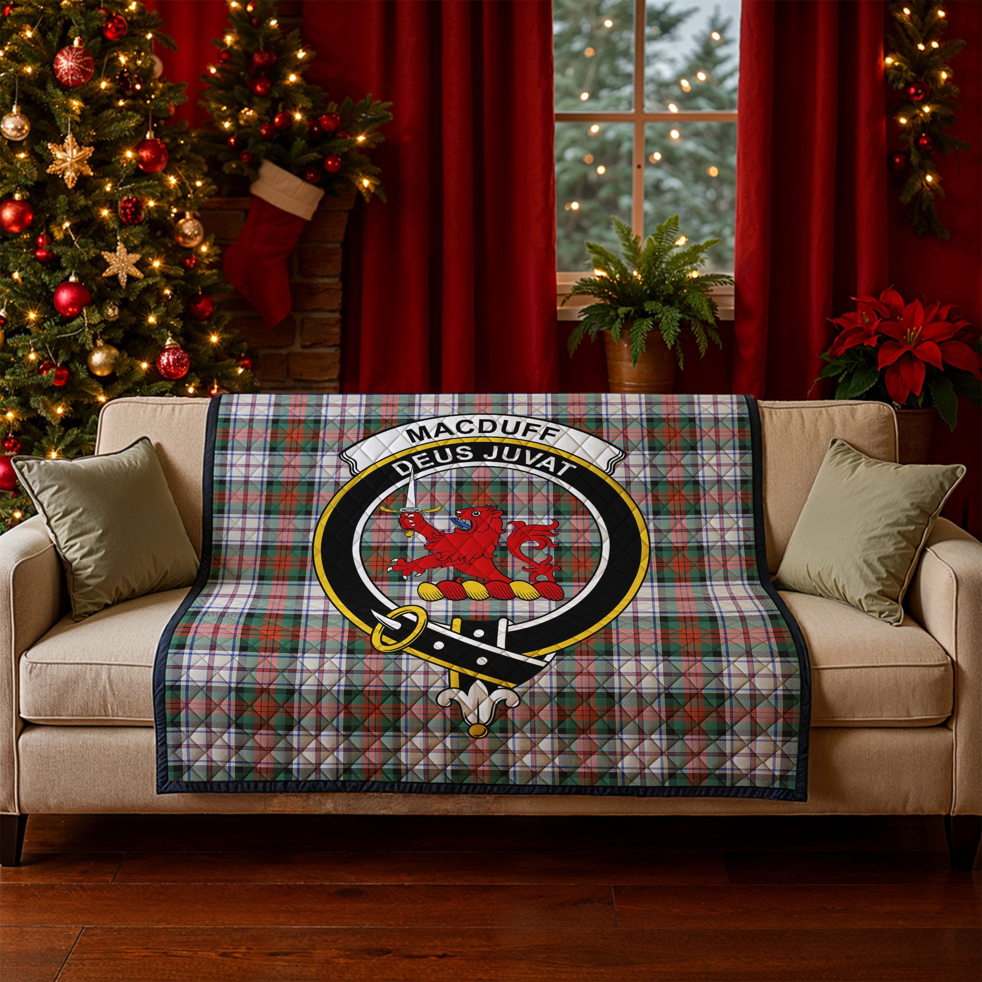 MacDuff Dress Ancient Tartan Crest Quilt