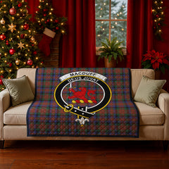 MacDuff Hunting Modern Tartan Crest Quilt