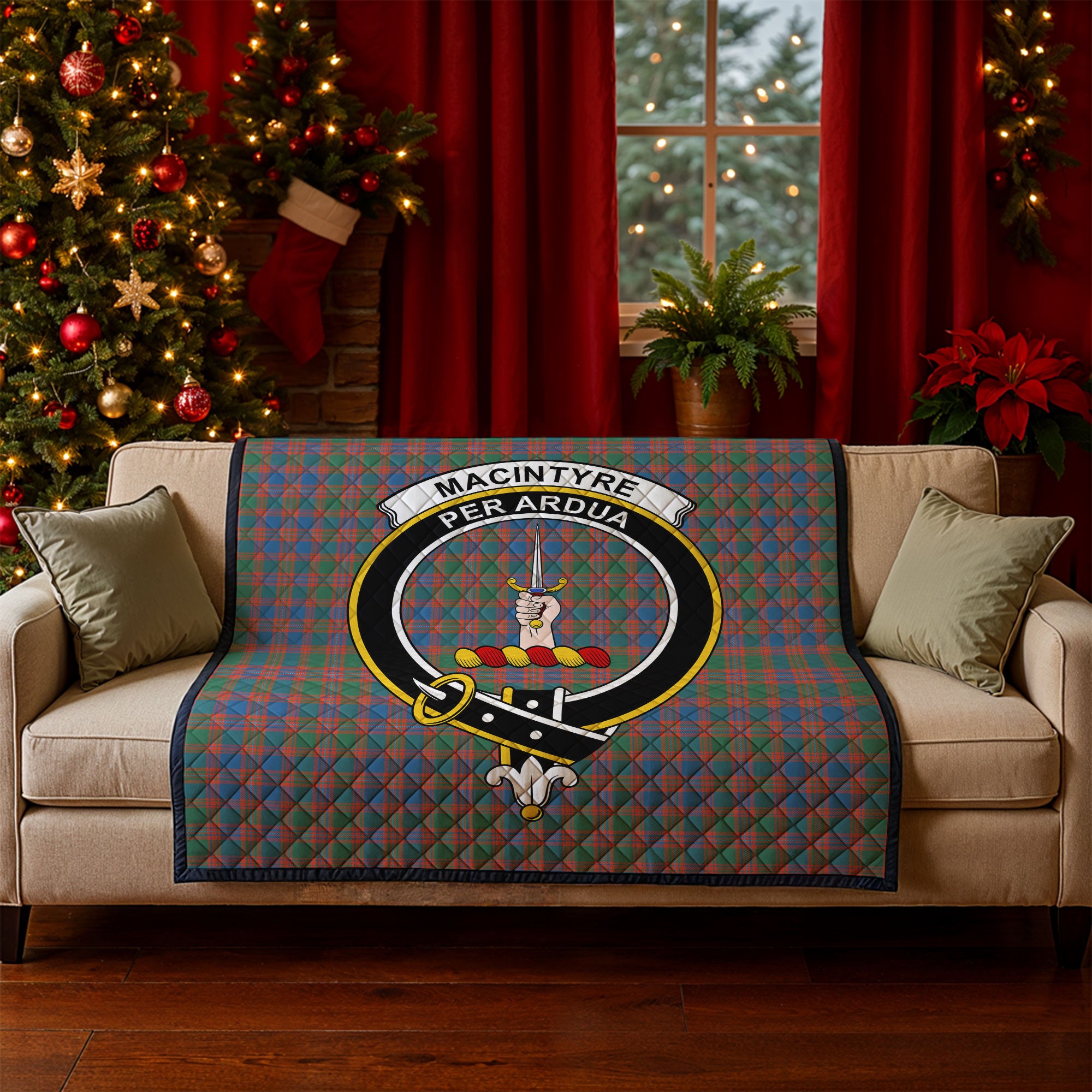 MacIntyre Ancient Tartan Crest Quilt