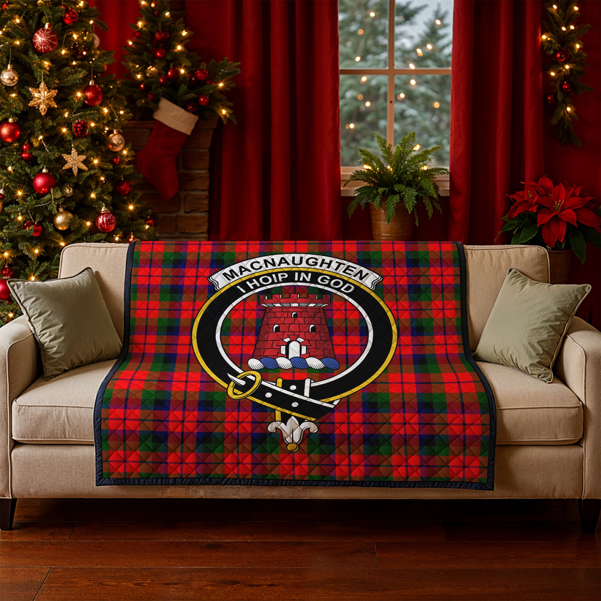 MacNaughten Tartan Crest Quilt