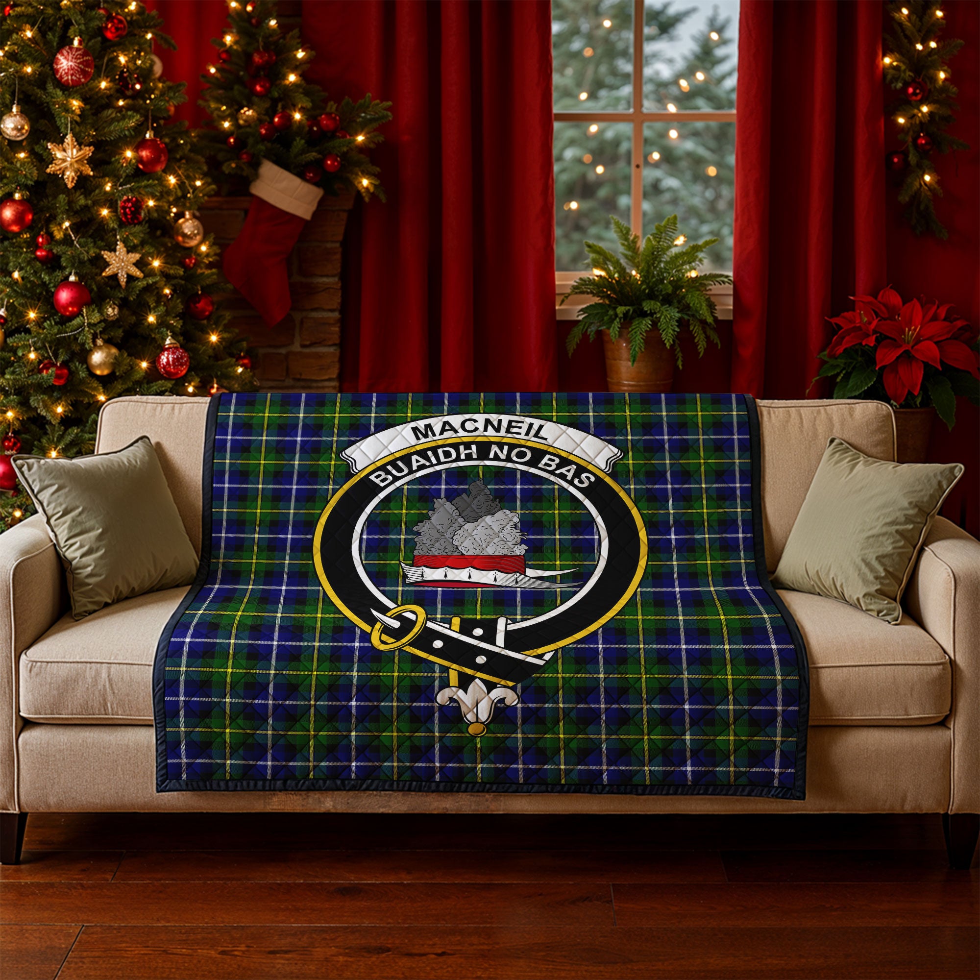 MacNeil of Barra Modern Tartan Crest Quilt
