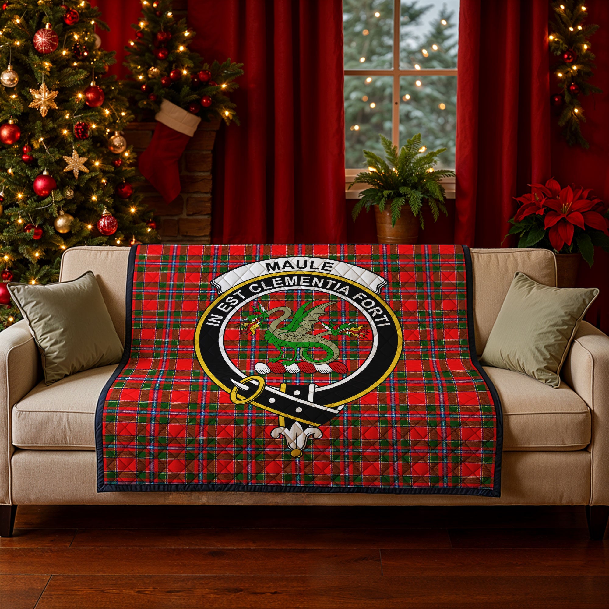 Maule Tartan Crest Quilt