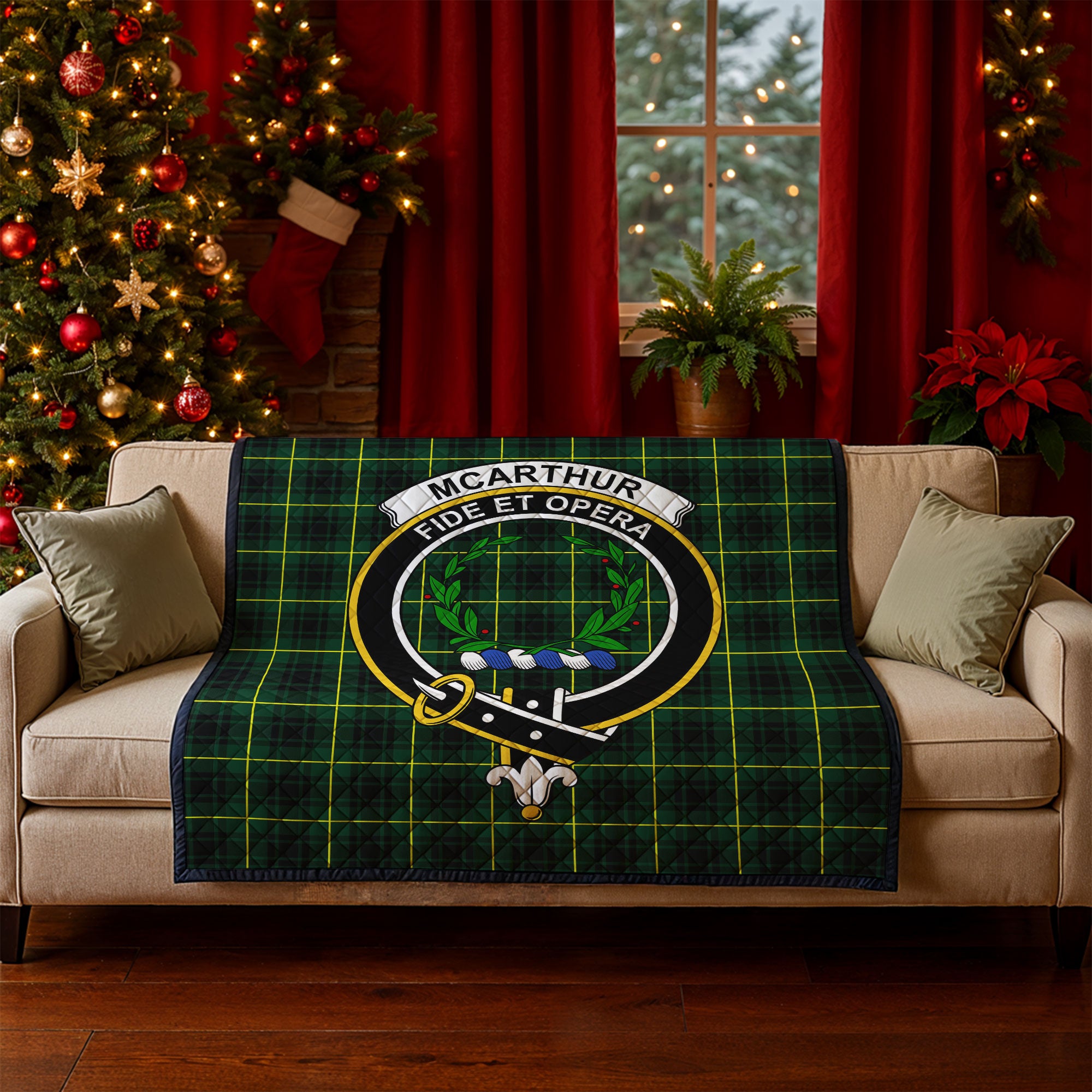 McArthur Modern Tartan Crest Quilt