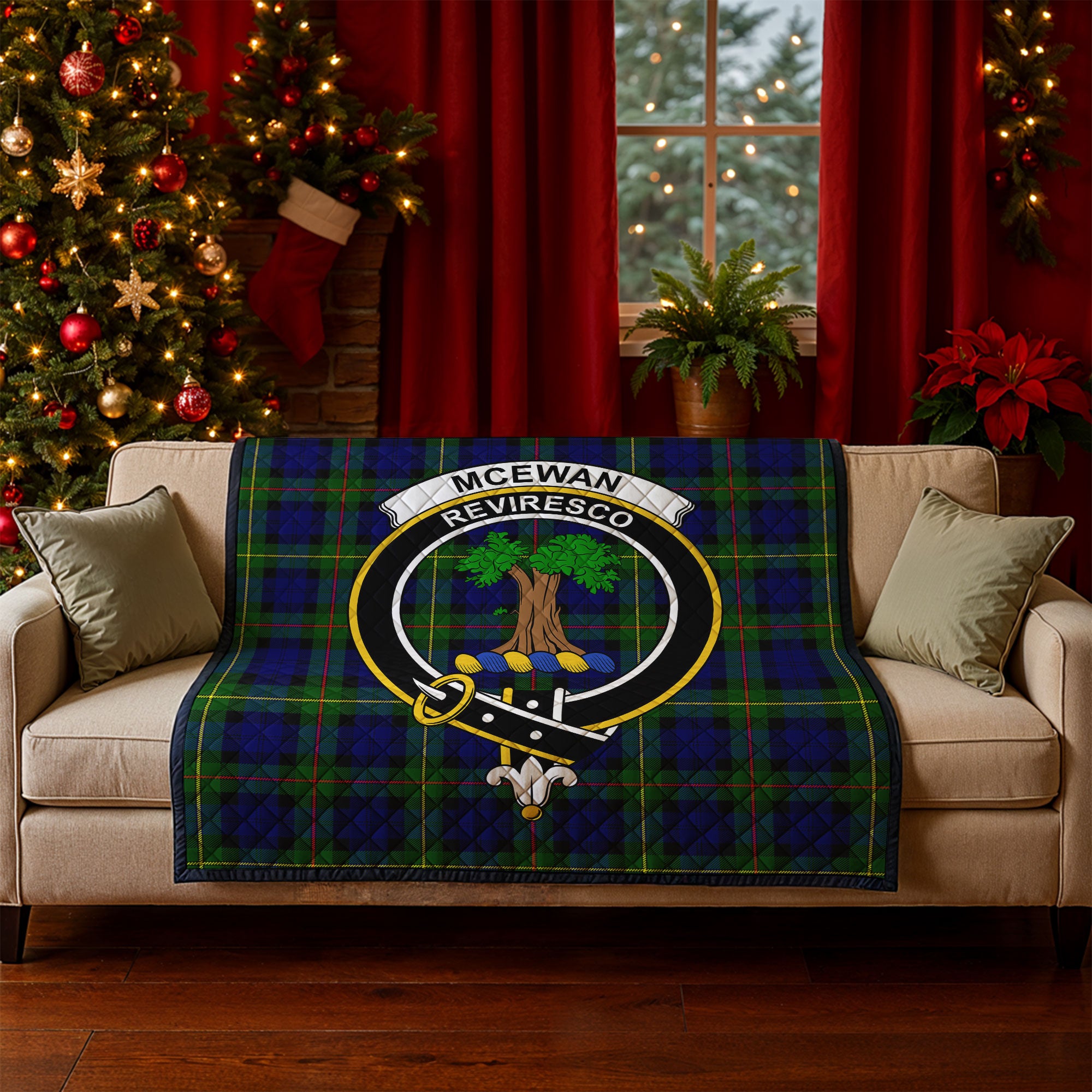 McEwan Modern Tartan Crest Quilt