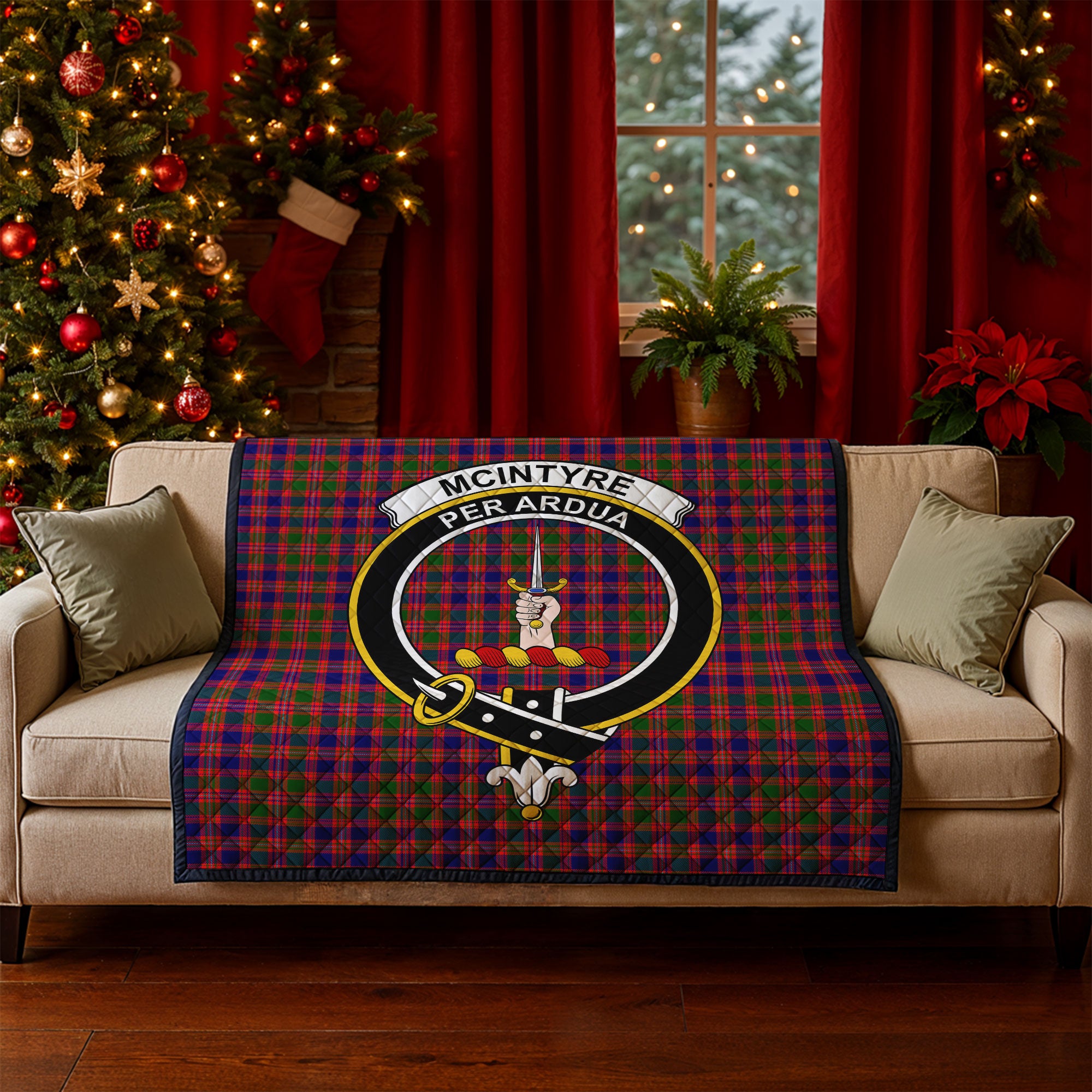 McIntyre Modern Tartan Crest Quilt