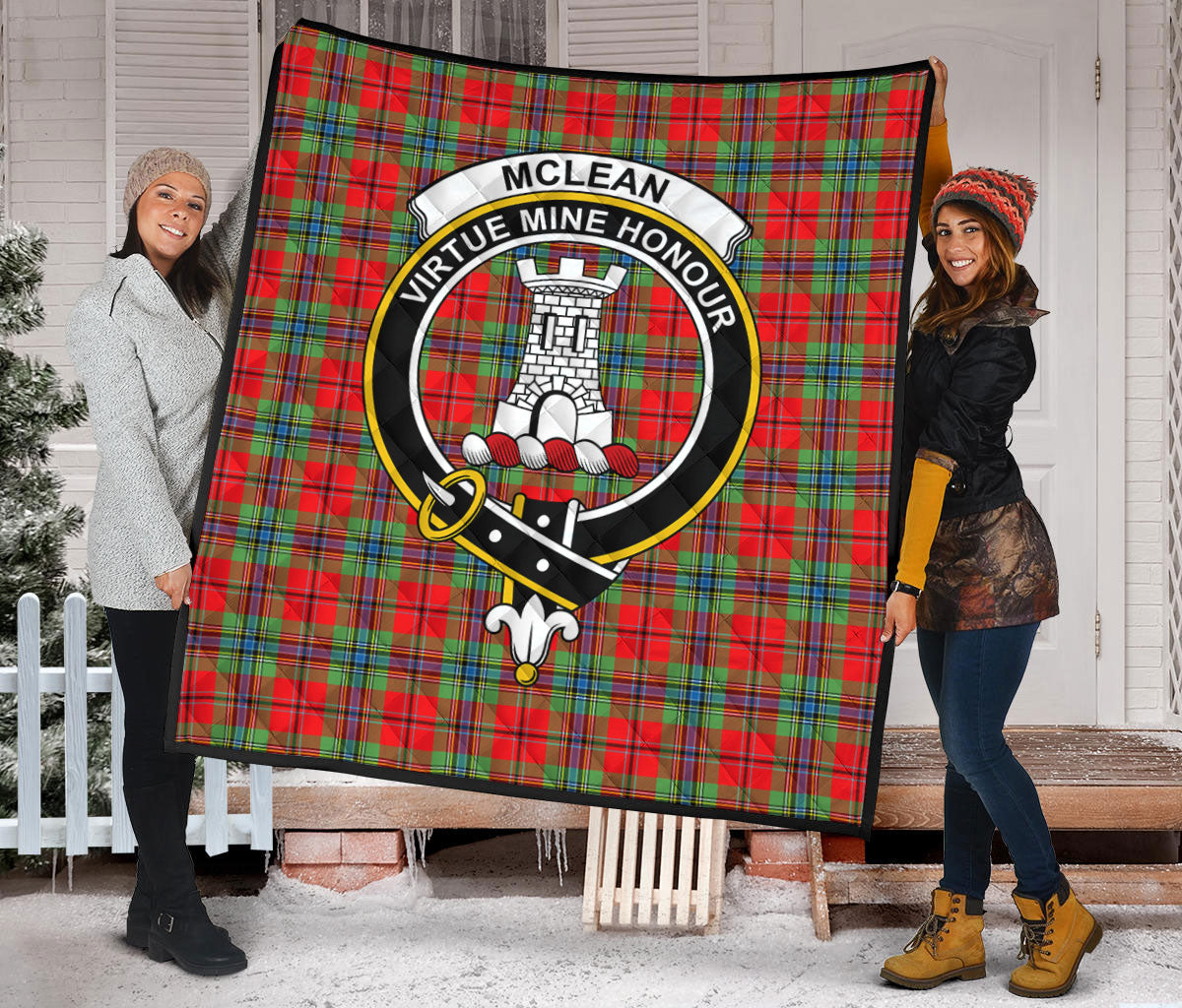 McLean of Duart Modern Tartan Crest Quilt