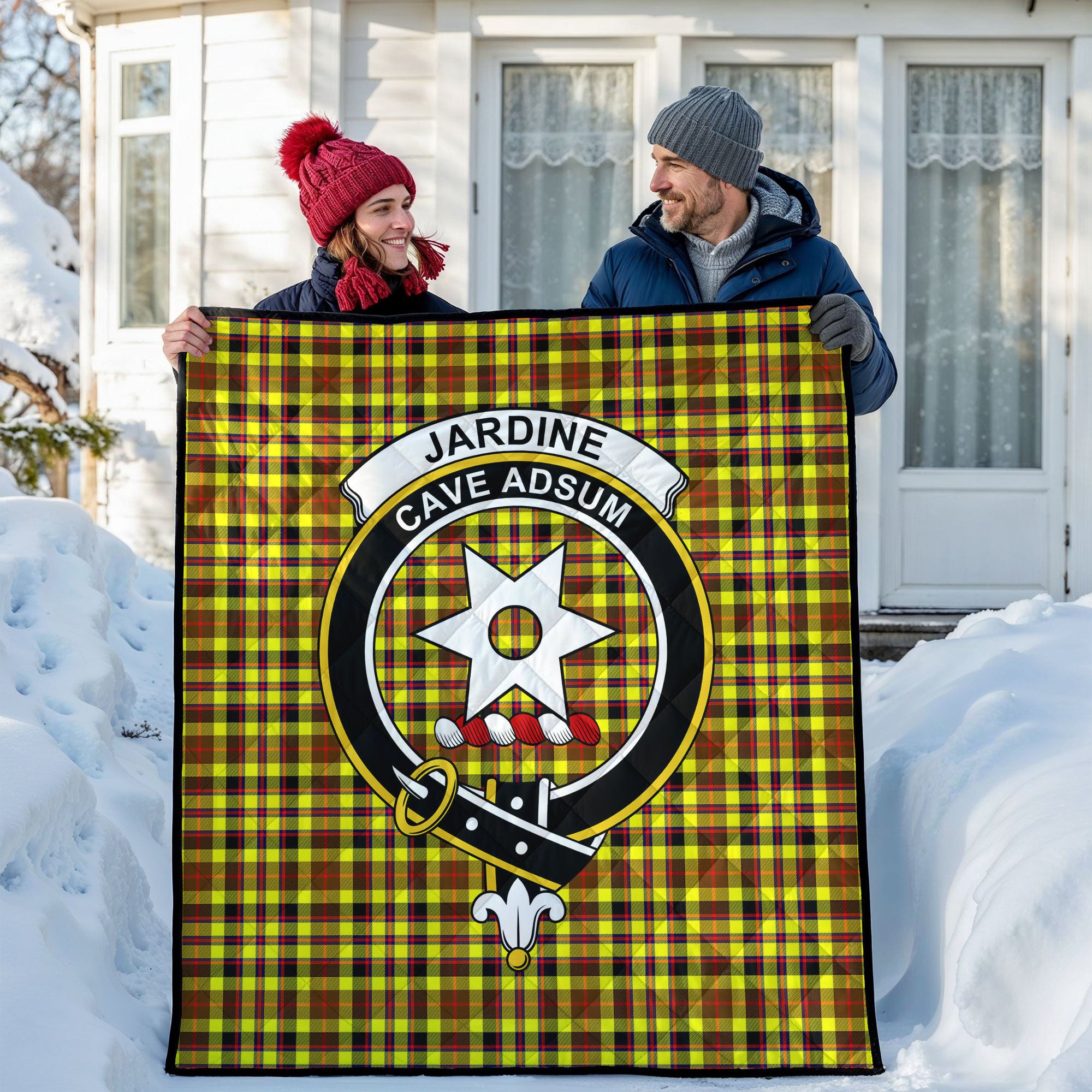 Jardine Tartan Crest Quilt