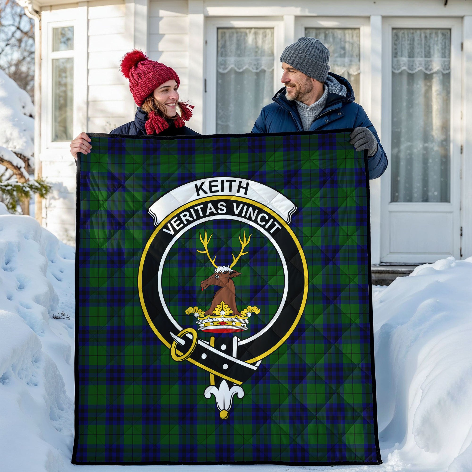 Keith Modern Tartan Crest Quilt