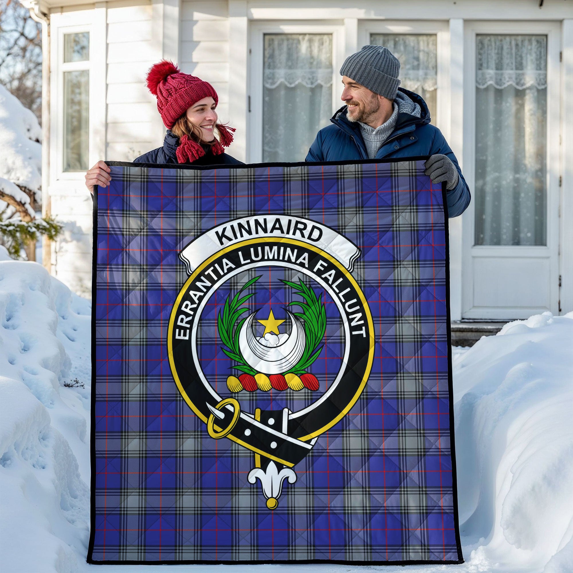Kinnaird Tartan Crest Quilt