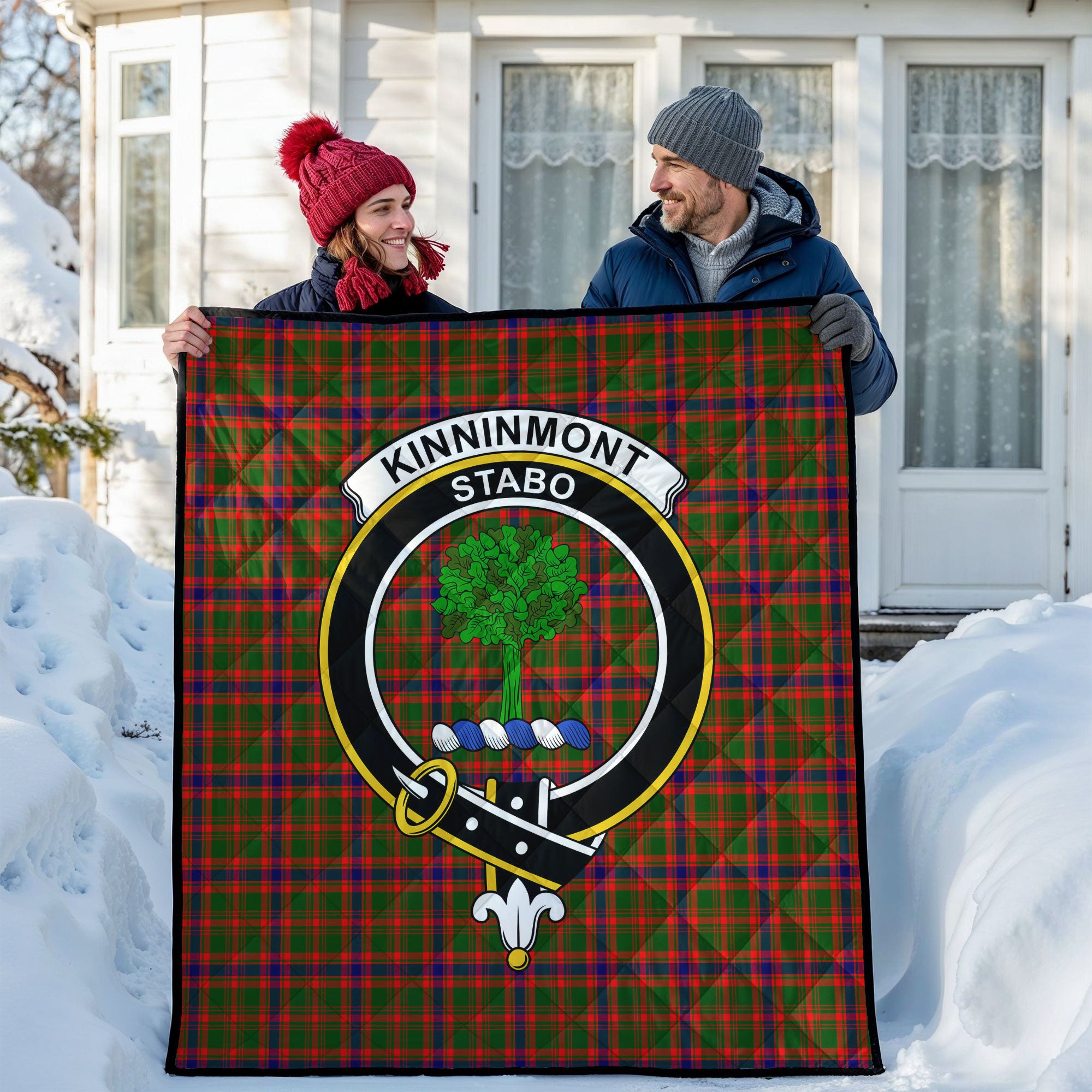 Kinninmont Tartan Crest Quilt