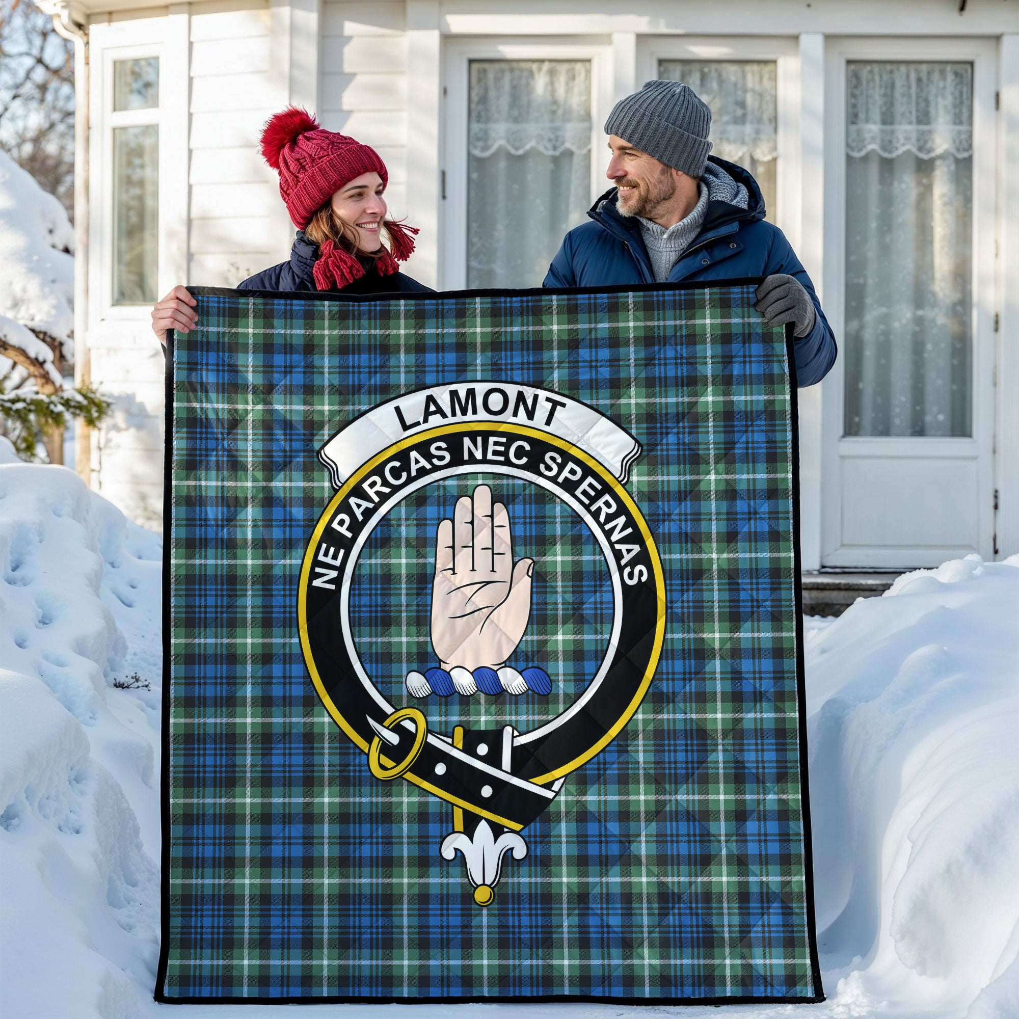 Lamont Ancient Tartan Crest Quilt