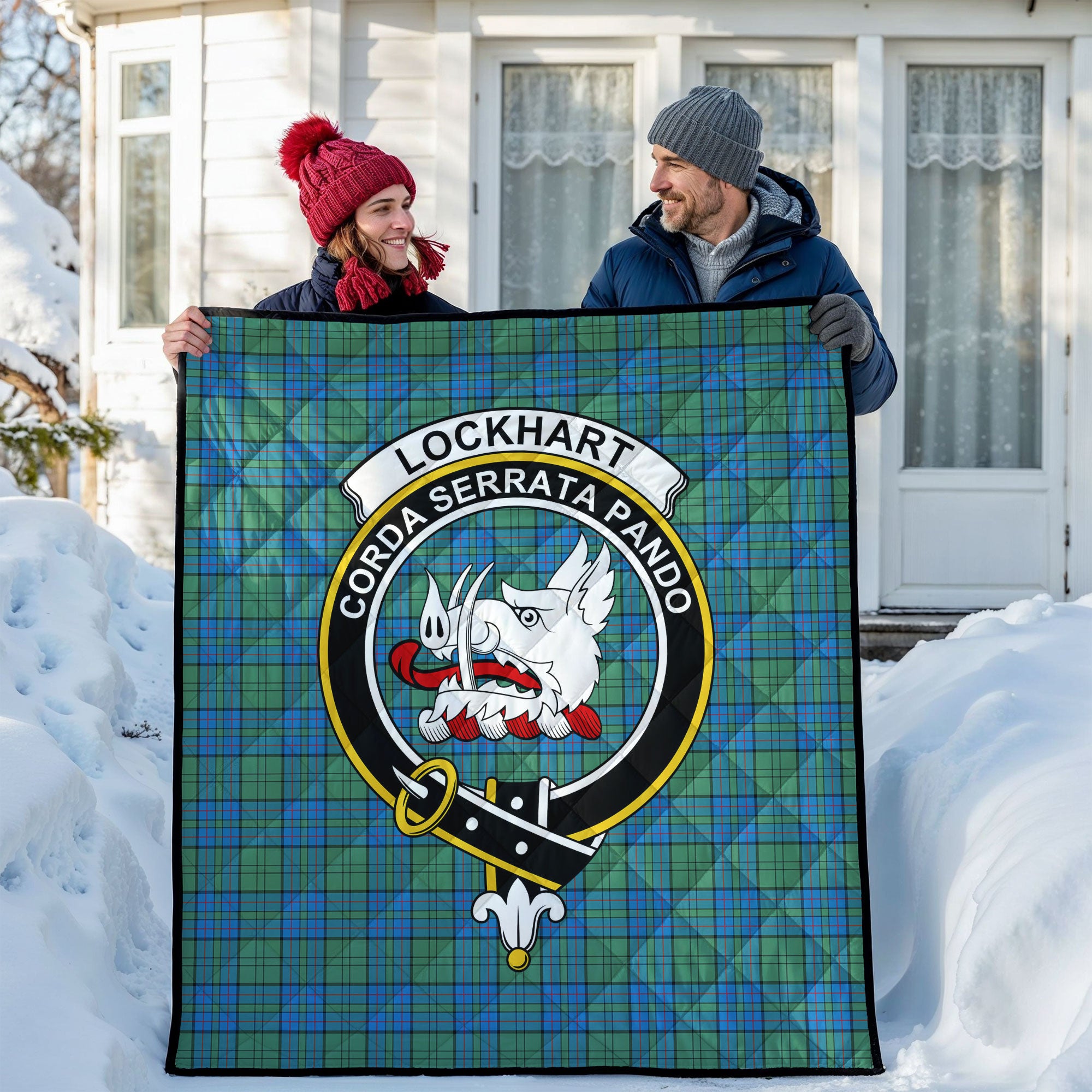 Lockhart Tartan Crest Quilt