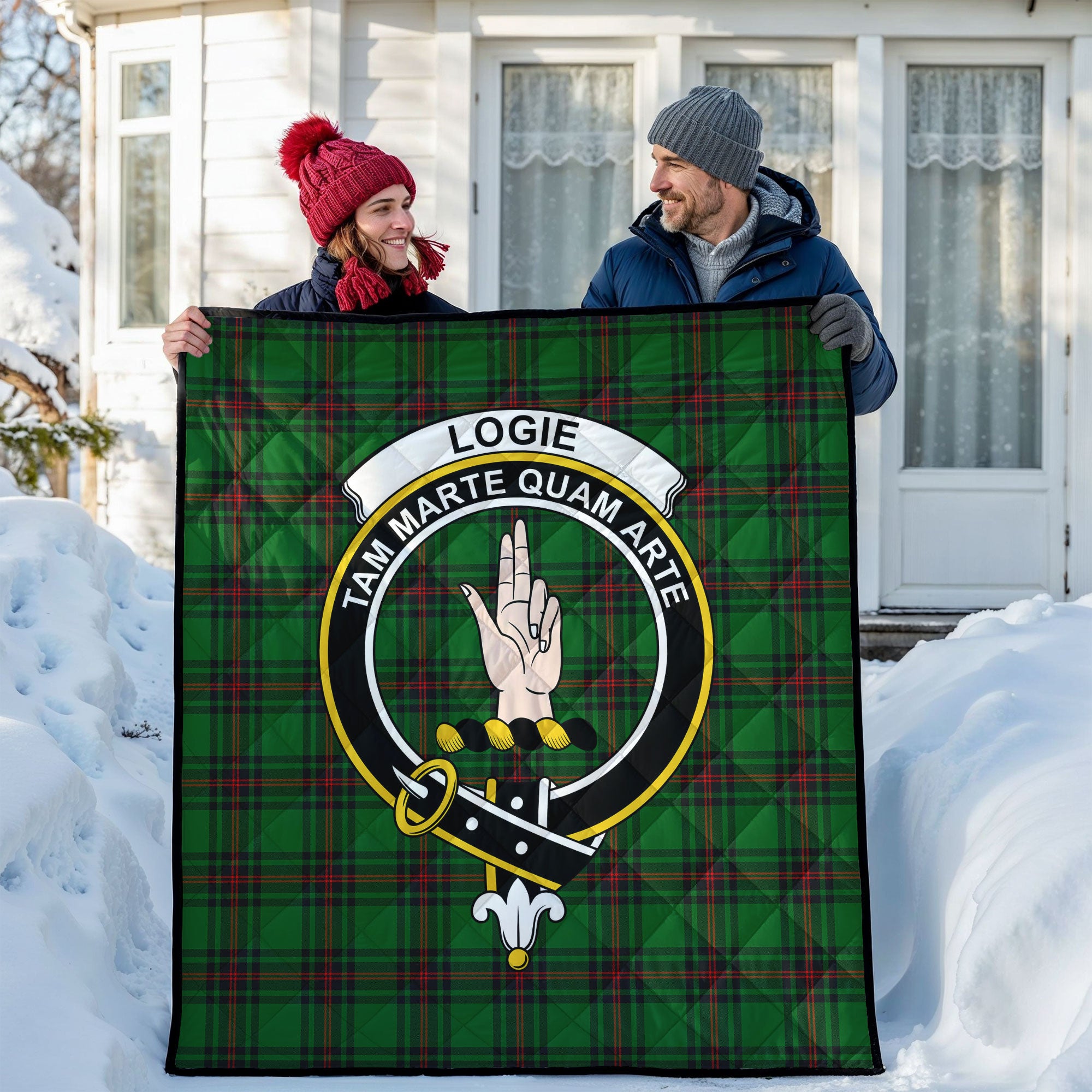 Logie Tartan Crest Quilt