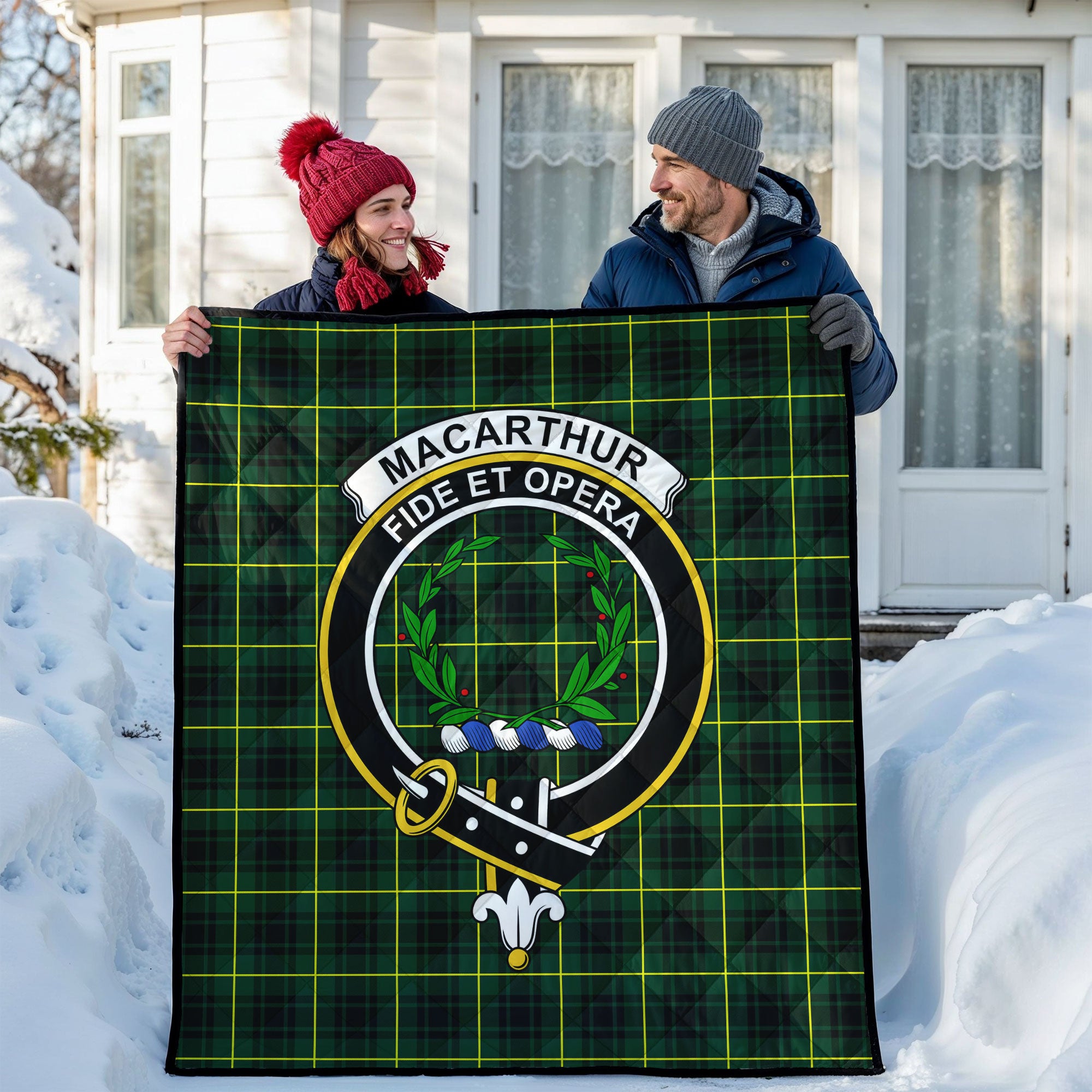 MacArthur Modern Tartan Crest Quilt
