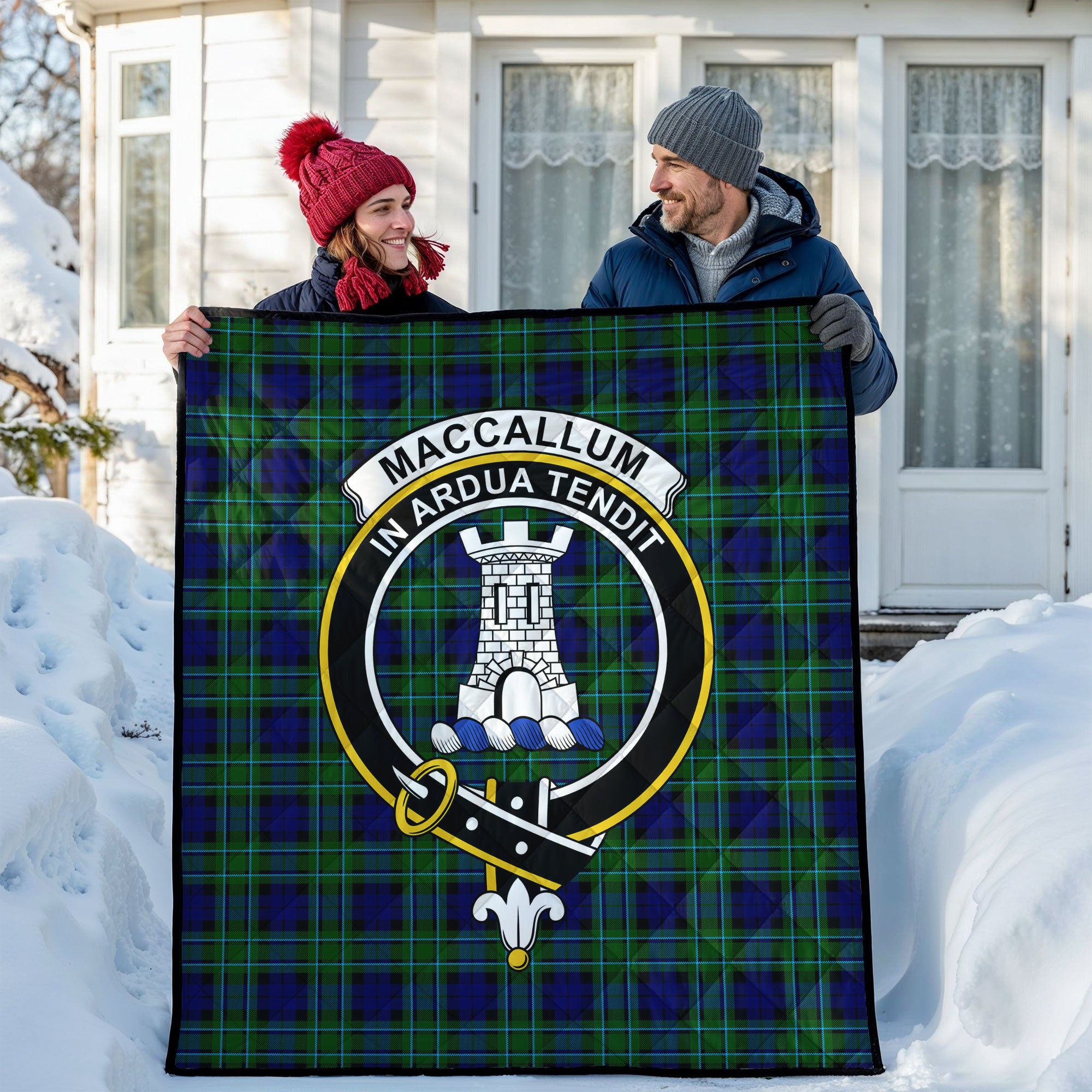 MacCallum Modern Tartan Crest Quilt