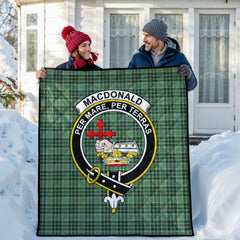 MacDonald Lord of the Isles Hunting Tartan Crest Quilt