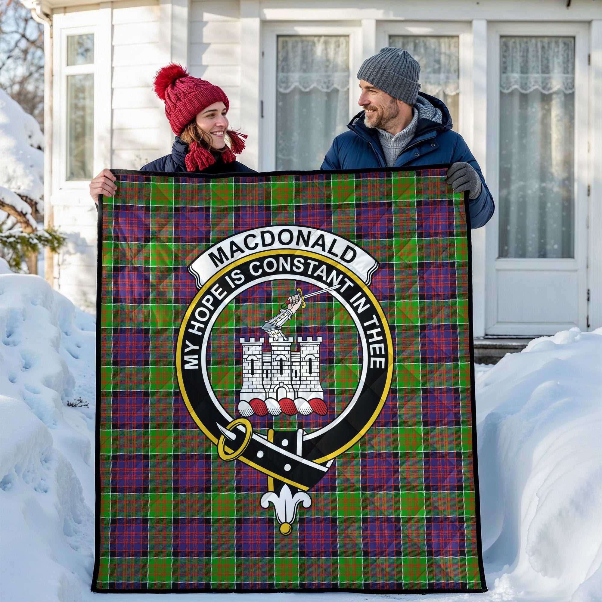 MacDonald (Clan Ranald) Tartan Crest Quilt
