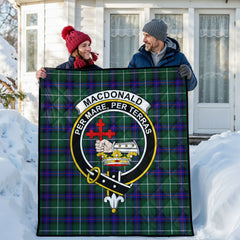 MacDonald of the Isles Hunting Modern Tartan Crest Quilt