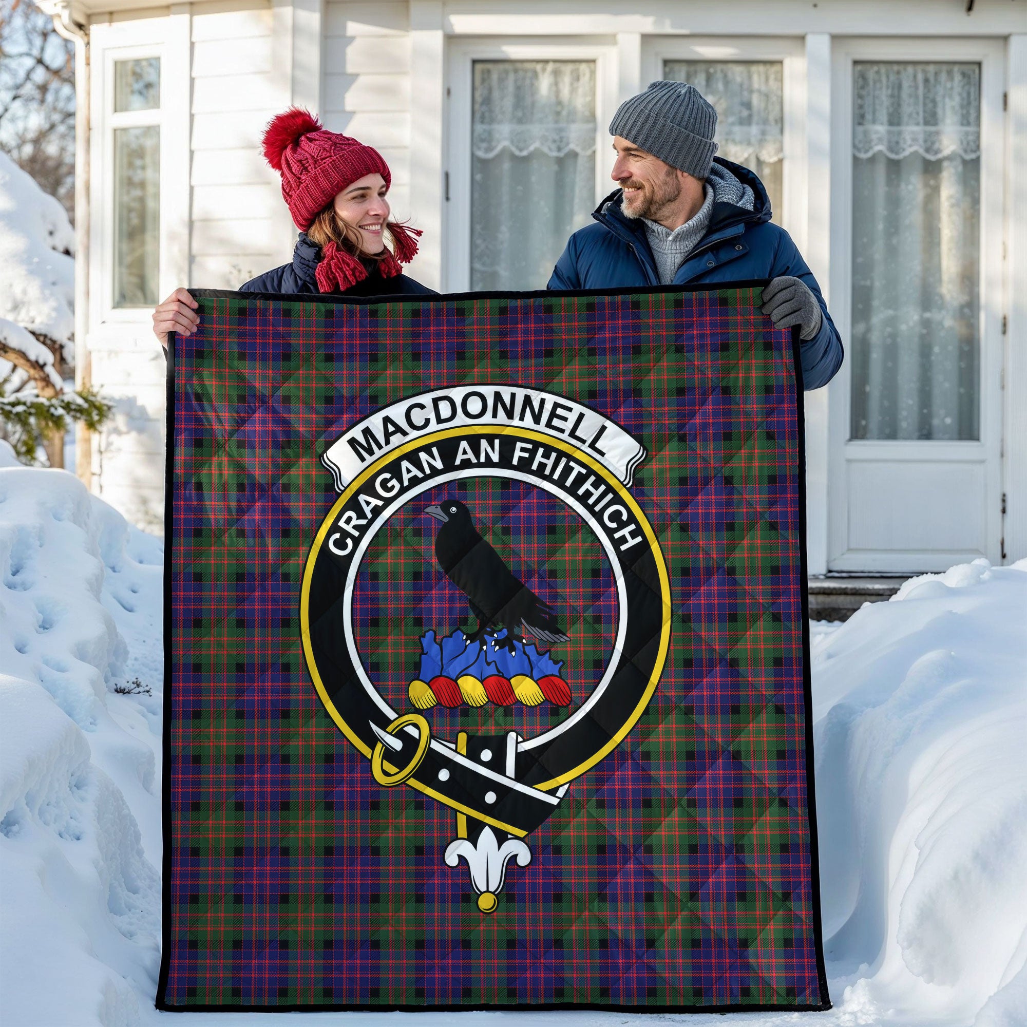 MacDonnell of Glengarry Modern Tartan Crest Quilt