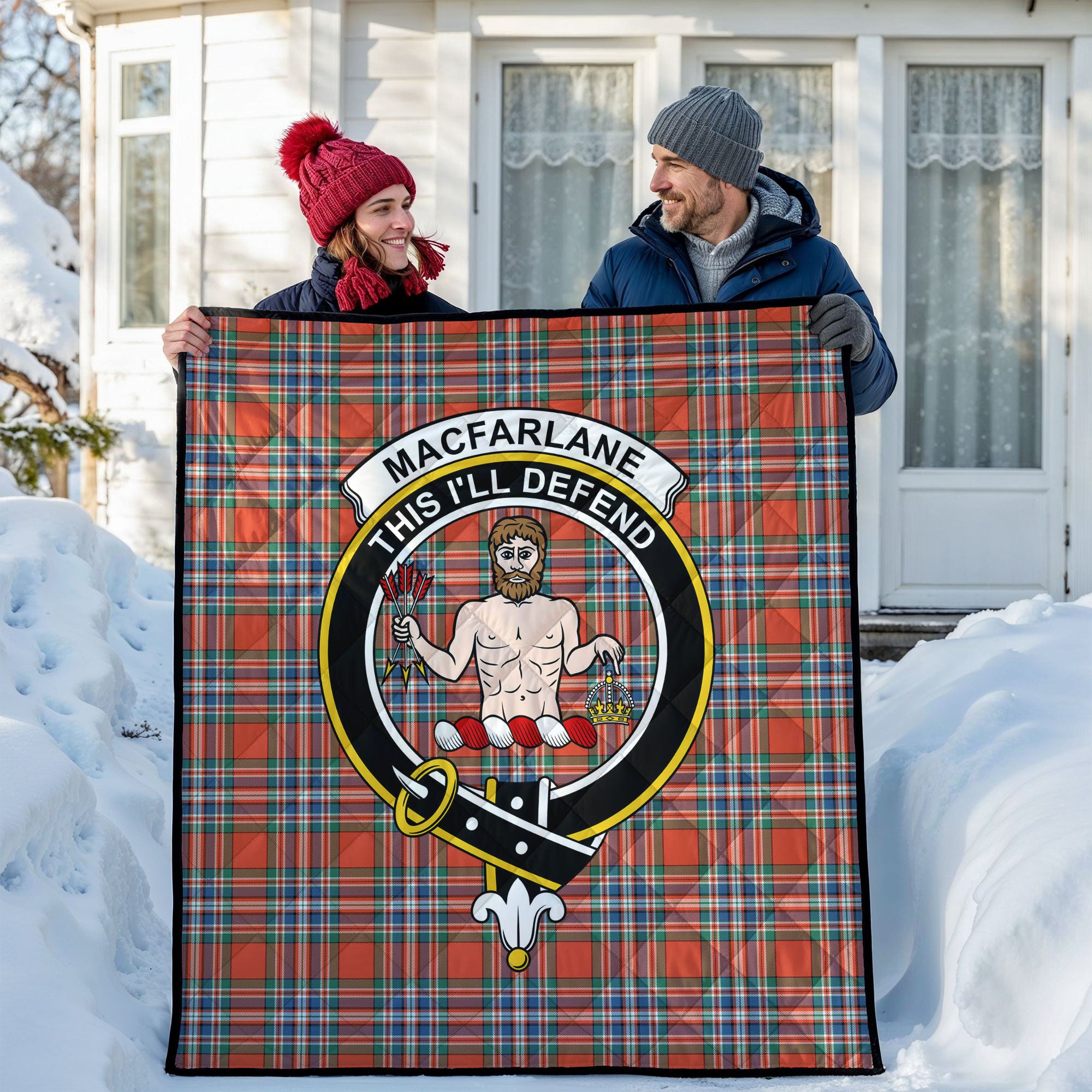 MacFarlane Ancient Tartan Crest Quilt
