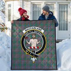 MacFarlane Hunting Ancient Tartan Crest Quilt