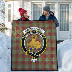 MacGillivray Hunting Ancient Tartan Crest Quilt