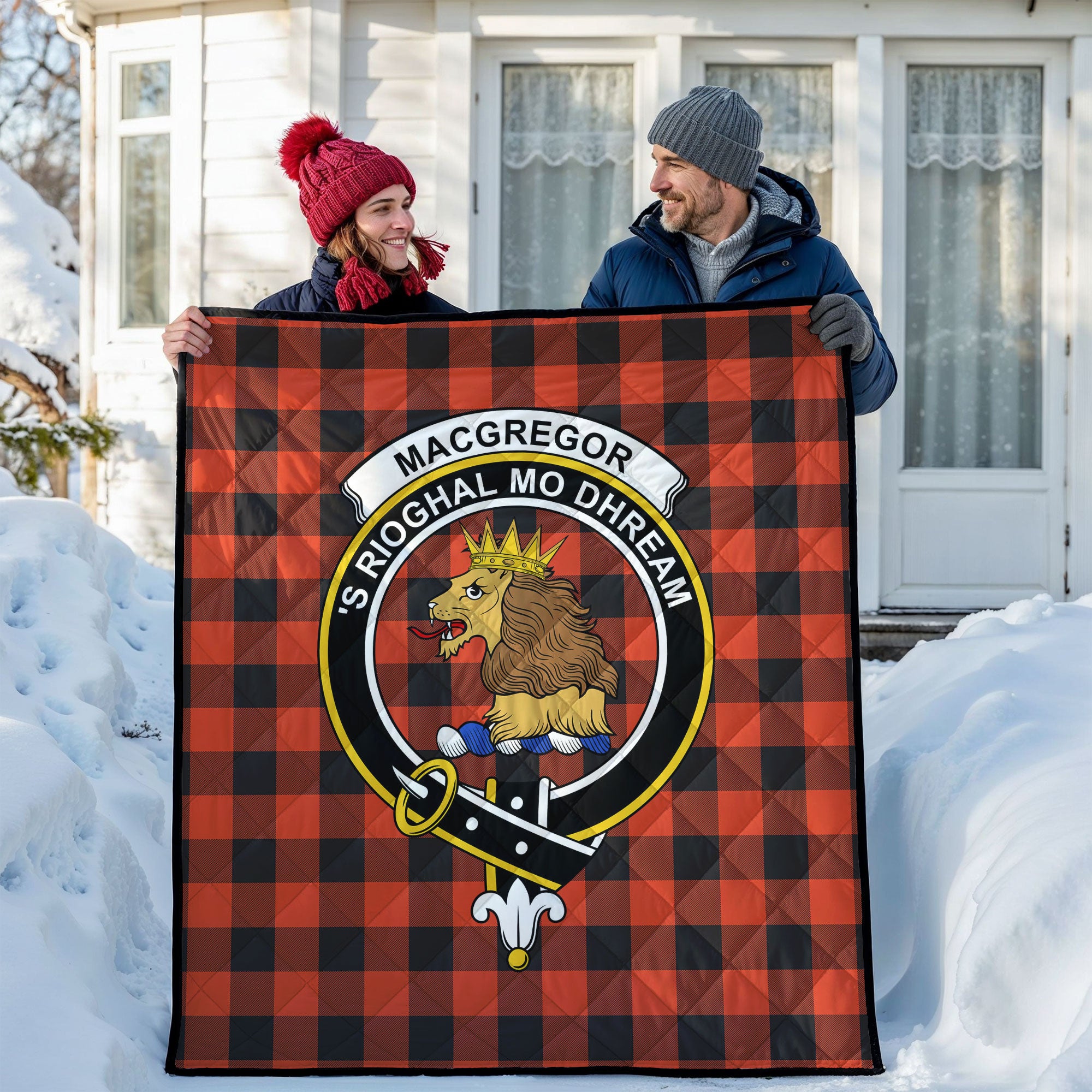 MacGregor Rob Roy Ancient Tartan Crest Quilt