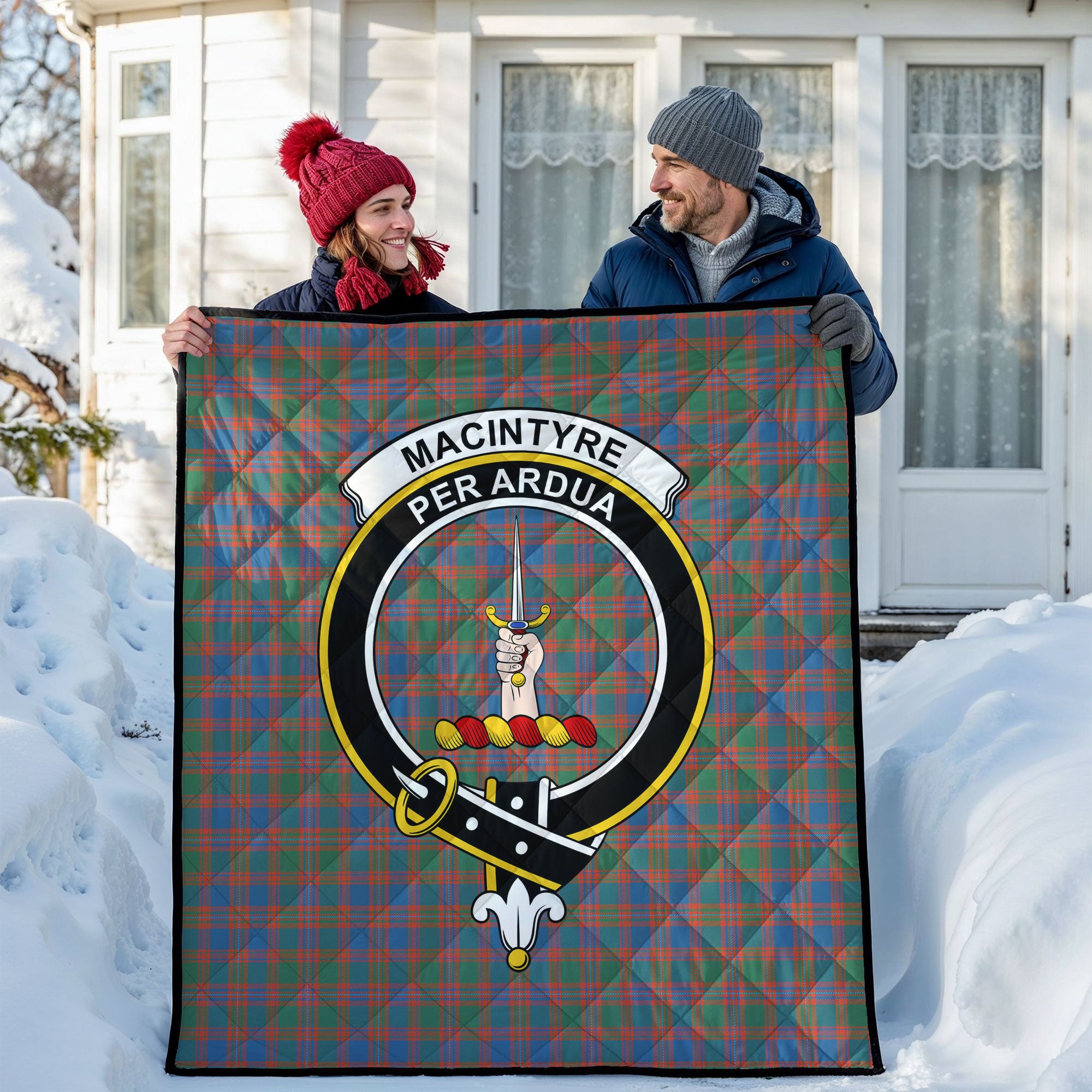 MacIntyre Ancient Tartan Crest Quilt