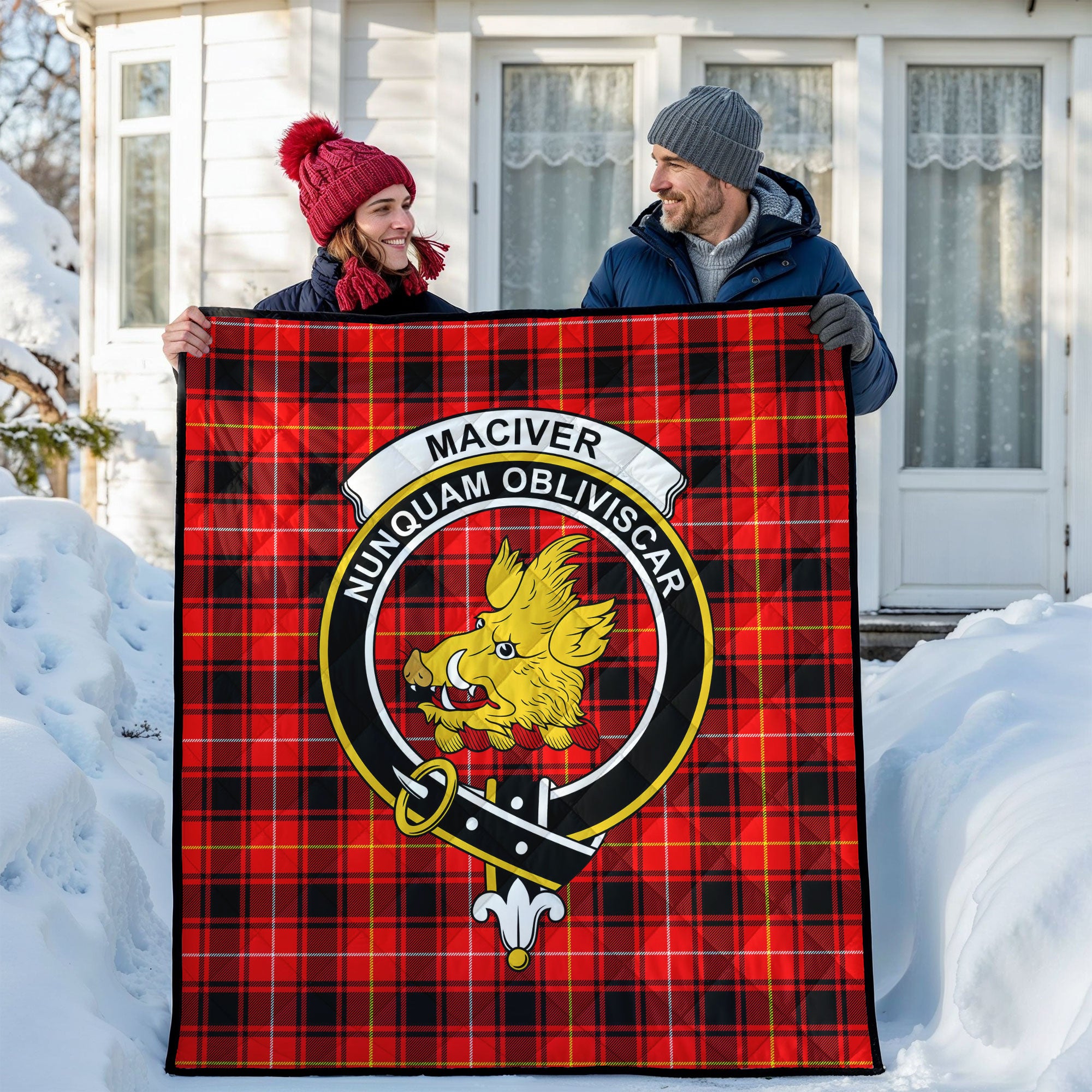 MacIver Modern Tartan Crest Quilt