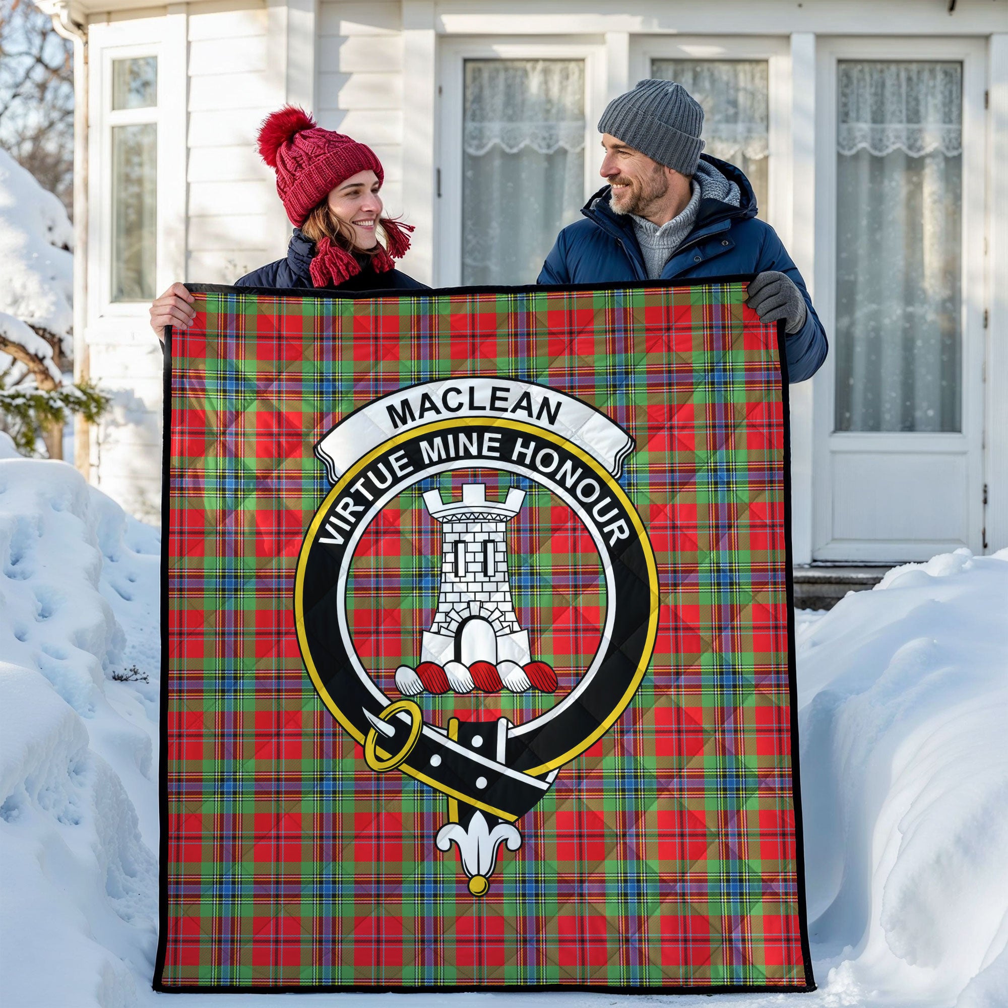 MacLean of Duart Modern Tartan Crest Quilt