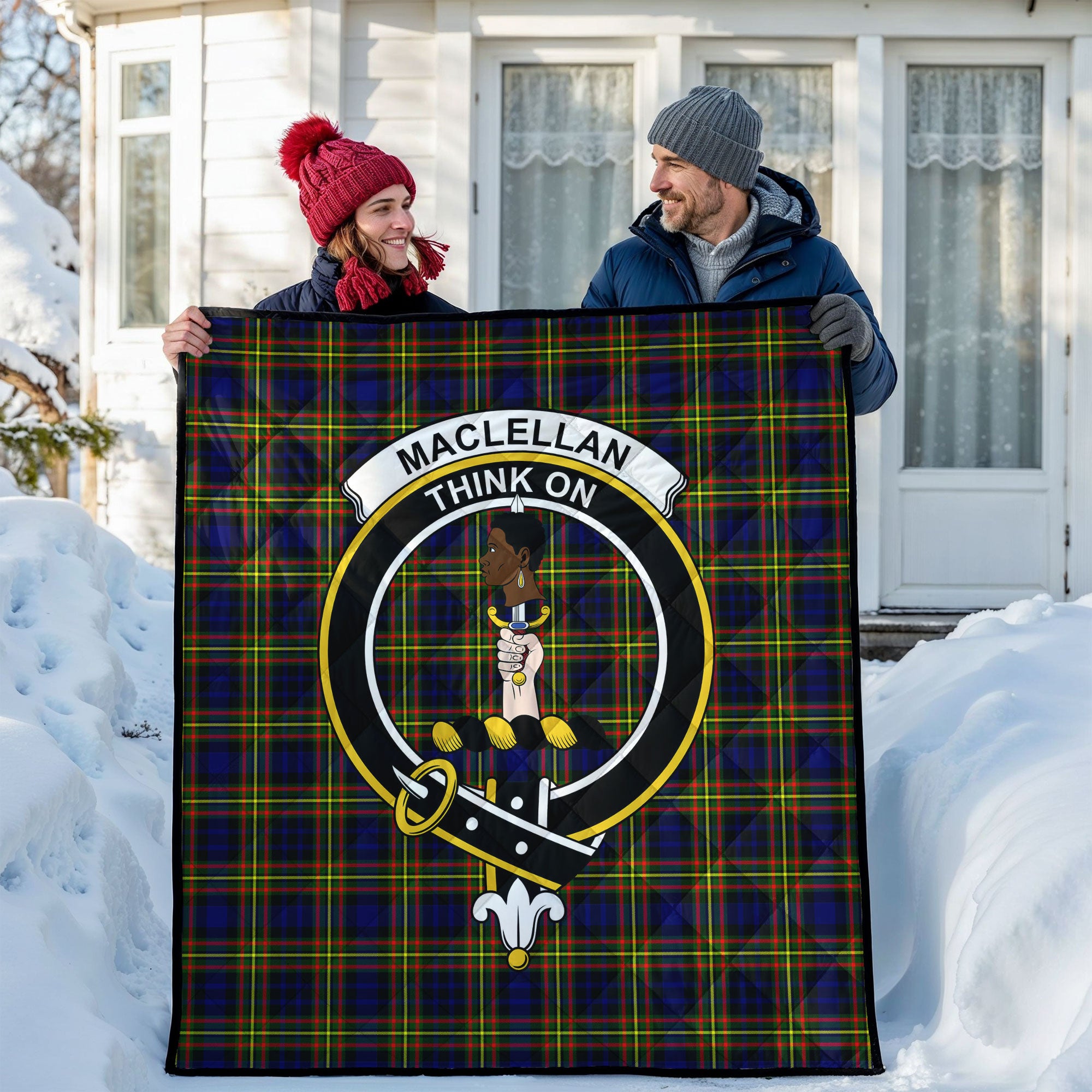 MacLellan Modern Tartan Crest Quilt