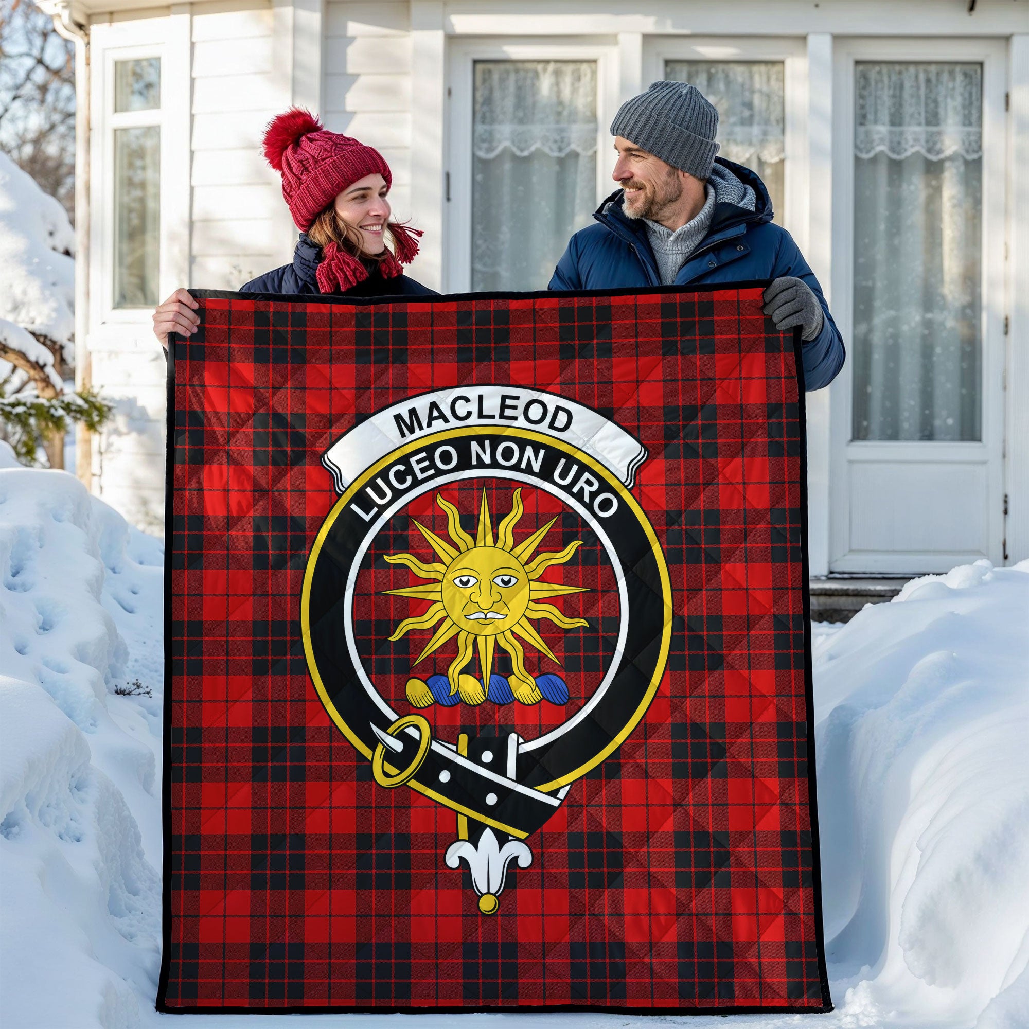 MacLeod of Raasay Tartan Crest Quilt