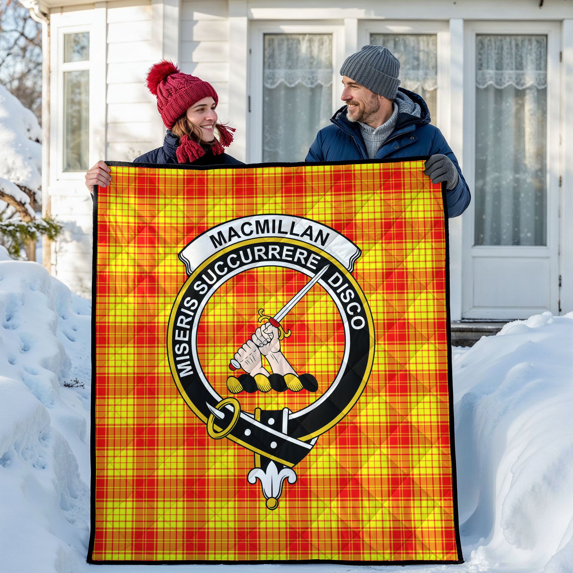 MacMillan Clan Tartan Crest Quilt