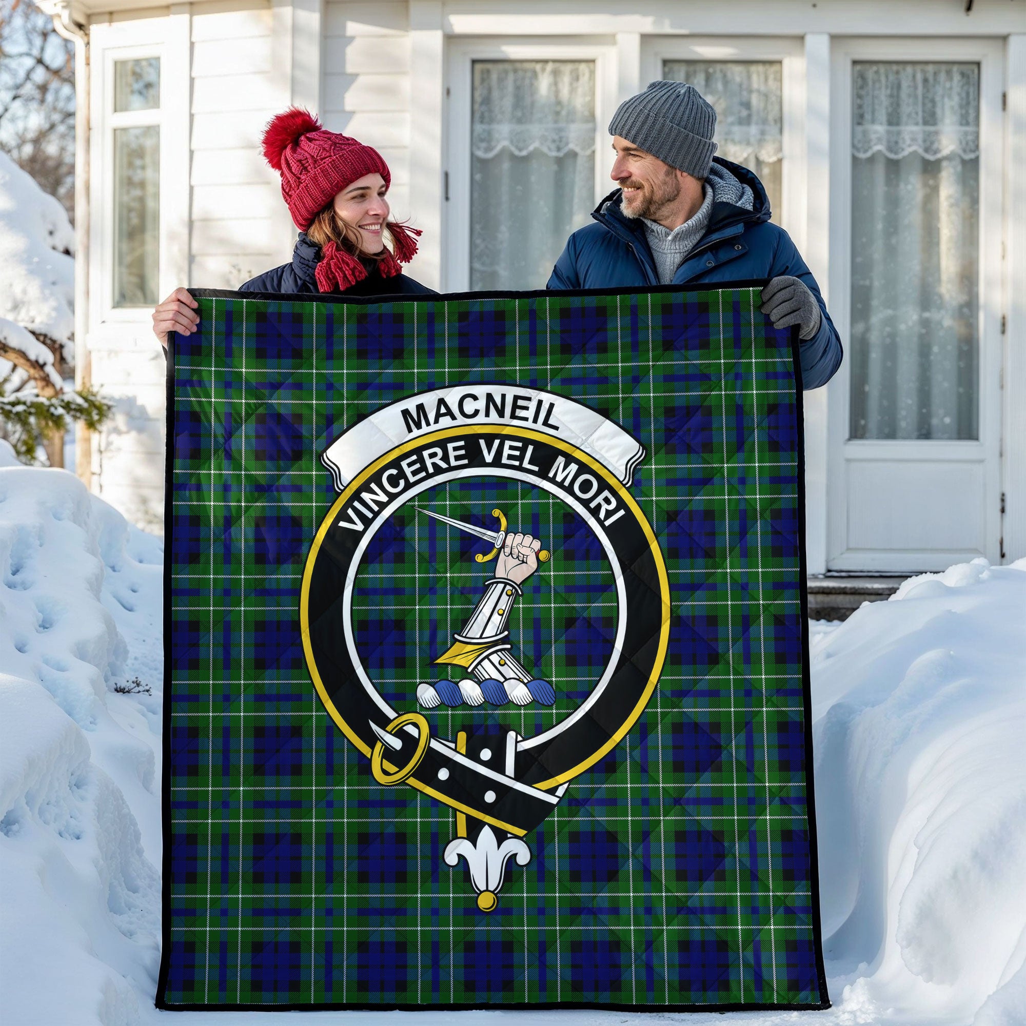 MacNeil of Colonsay Modern Tartan Crest Quilt