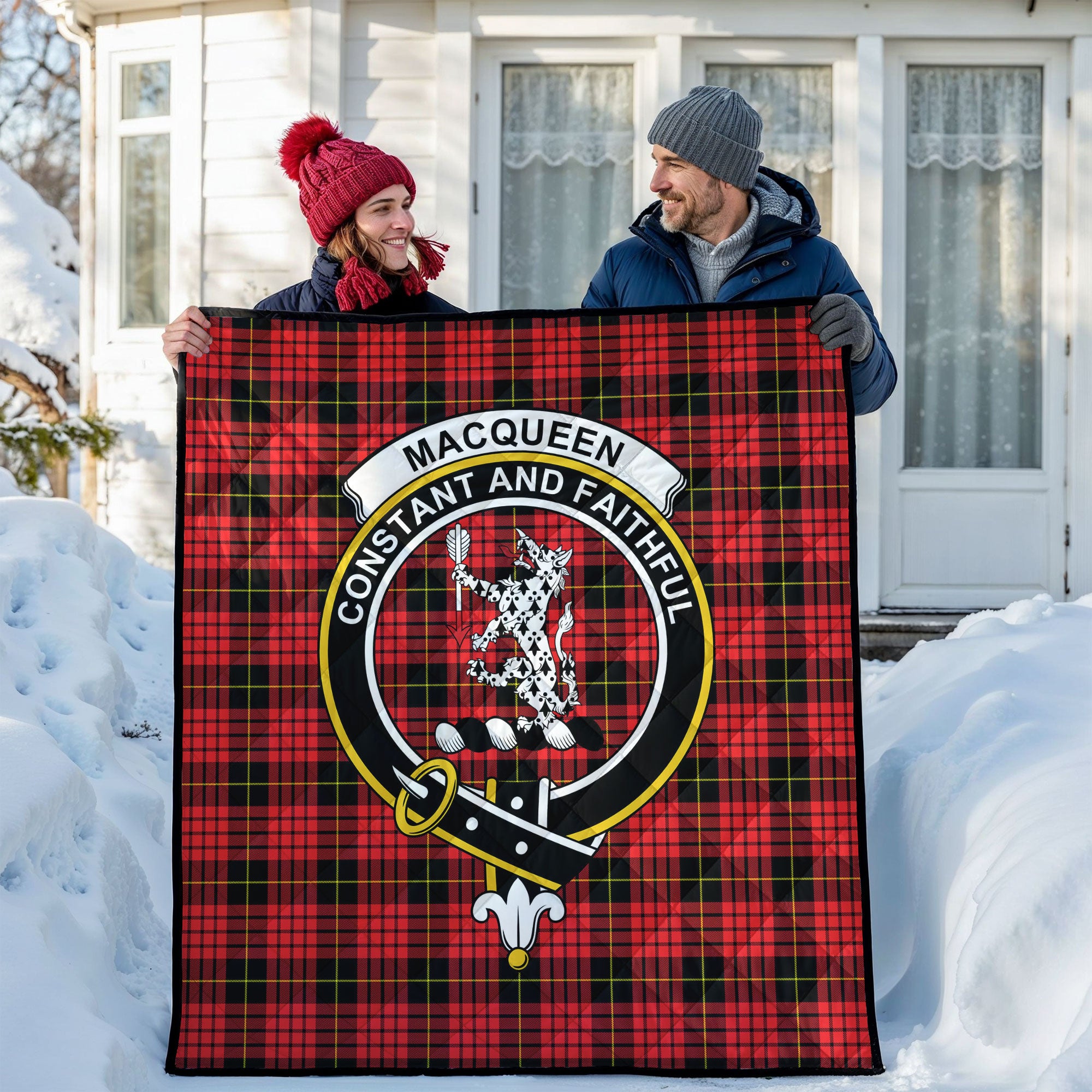 MacQueen Modern Tartan Crest Quilt