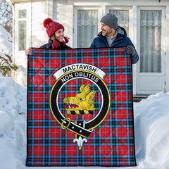 MacTavish Modern Tartan Crest Quilt